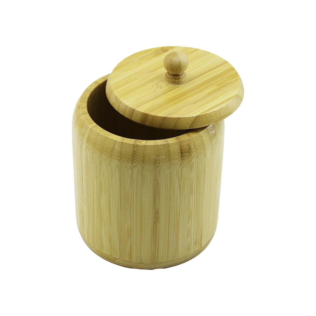 AHŞAP BAMBU ŞEKERLİK KAPAKLI ÇAP: 11.3CM DERİNLİK: 11CM NO:12