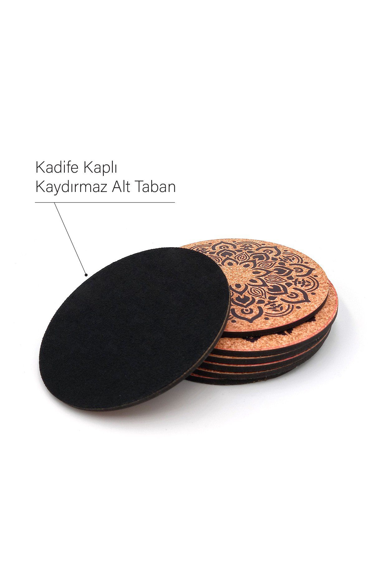 Artikel Ahşap  Bardak Altlığı 6'Lı Takım Baskılı -14, Ofis Aksesuarı, Mas