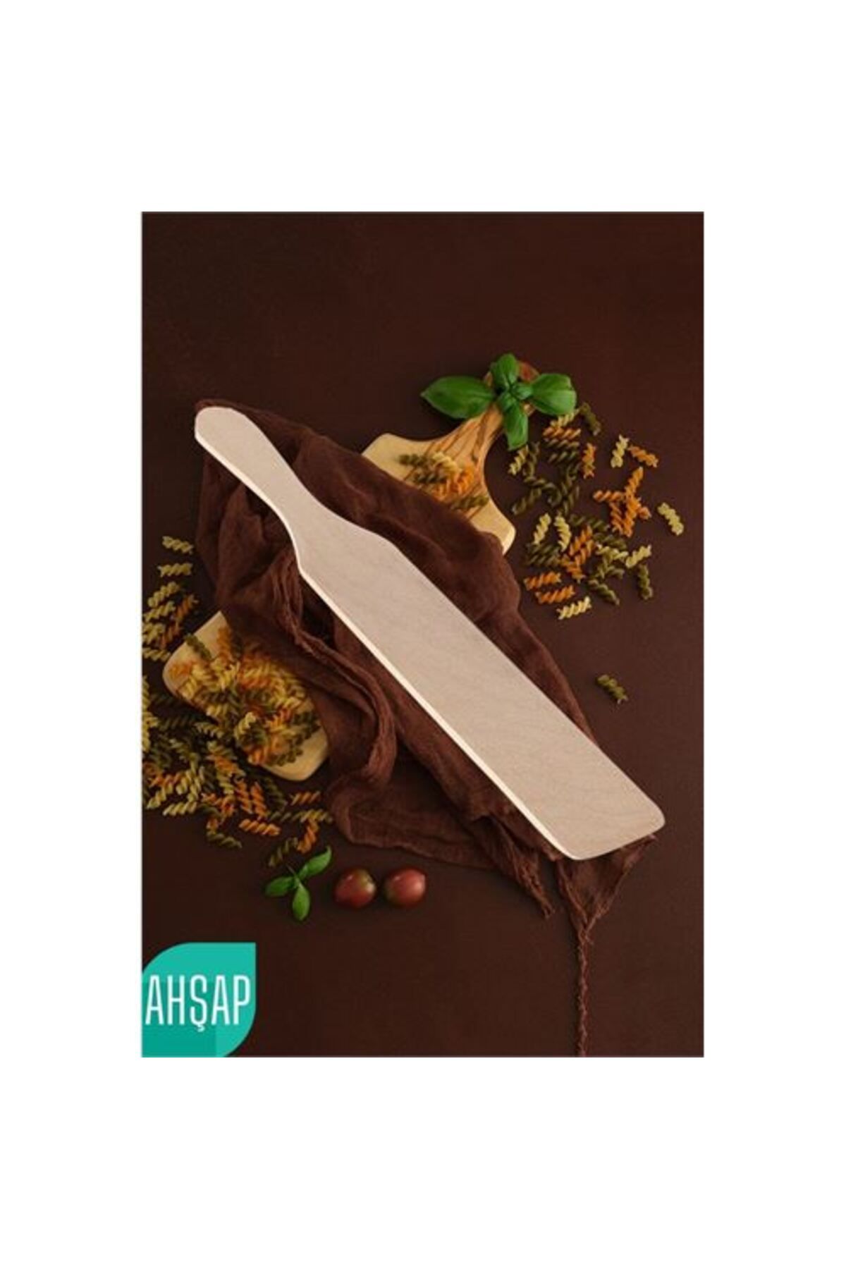 Ahşap Bisleç Çevirgeç Doğal Gürgen Ağacı