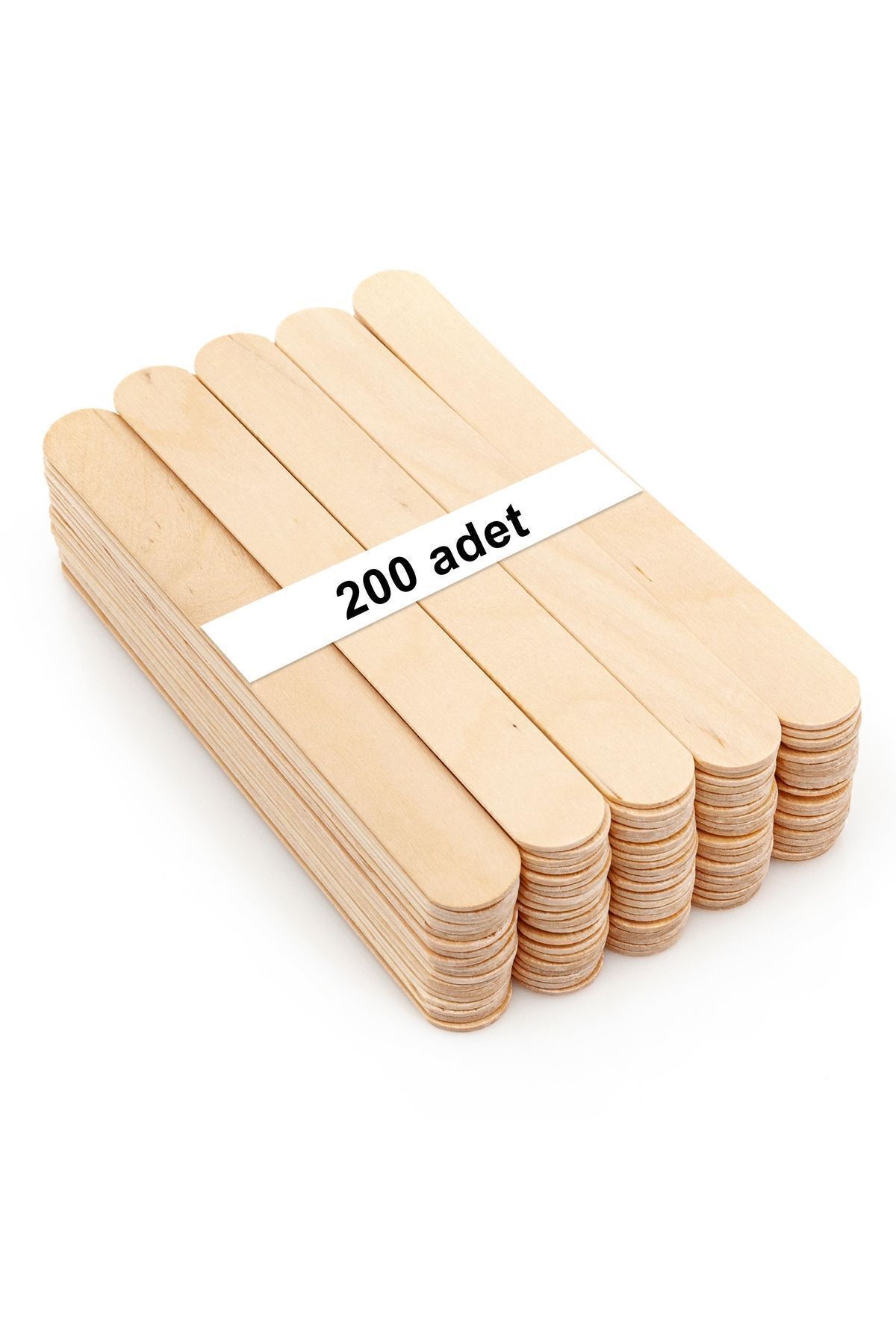 Transformacion Ahşap Büyük Spatula Yüz Cilt Ağda 200 Adet
