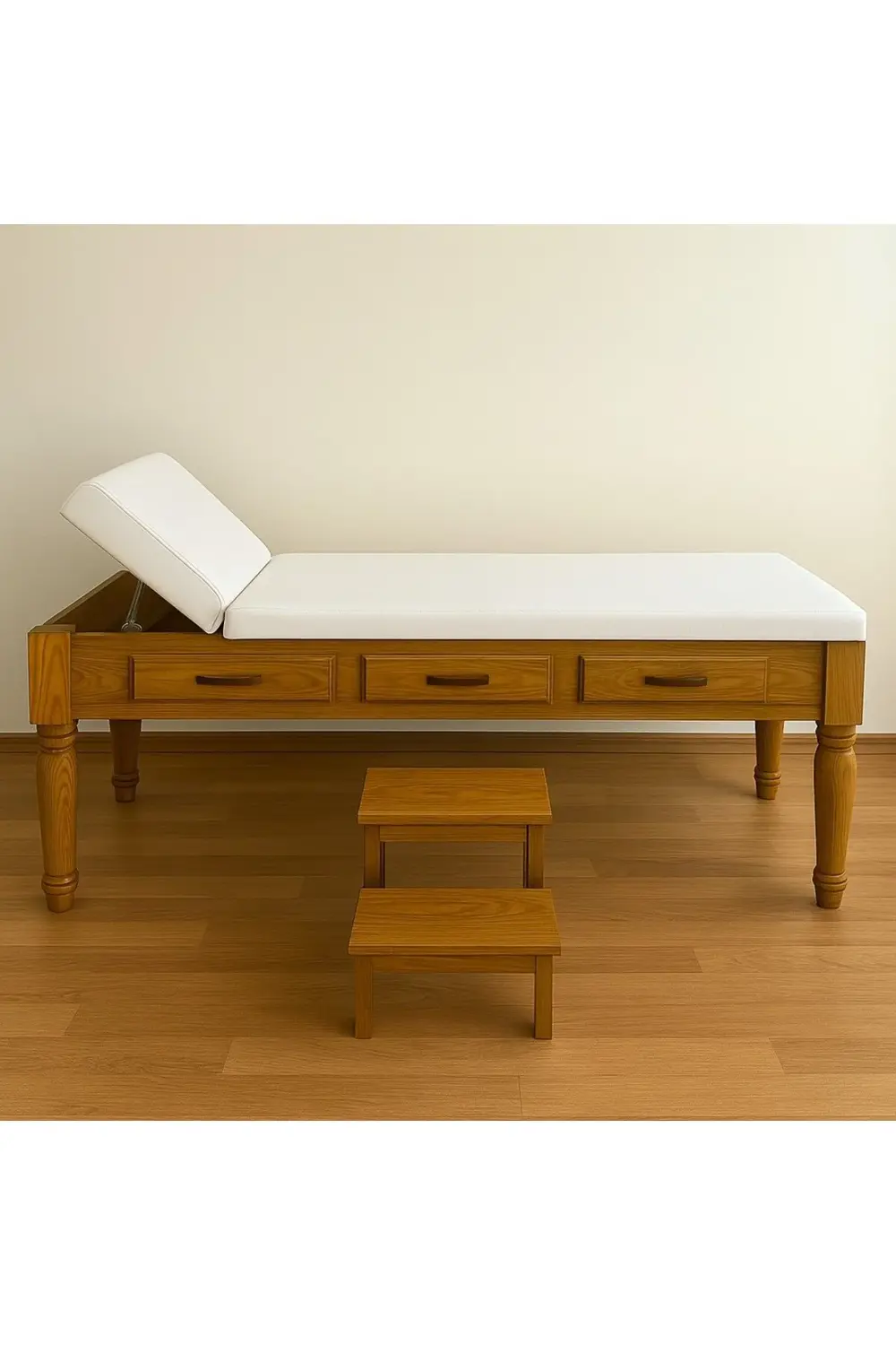 Ahşap Çekmeceli Ve Eskobalı Muayene Masası SİYAH