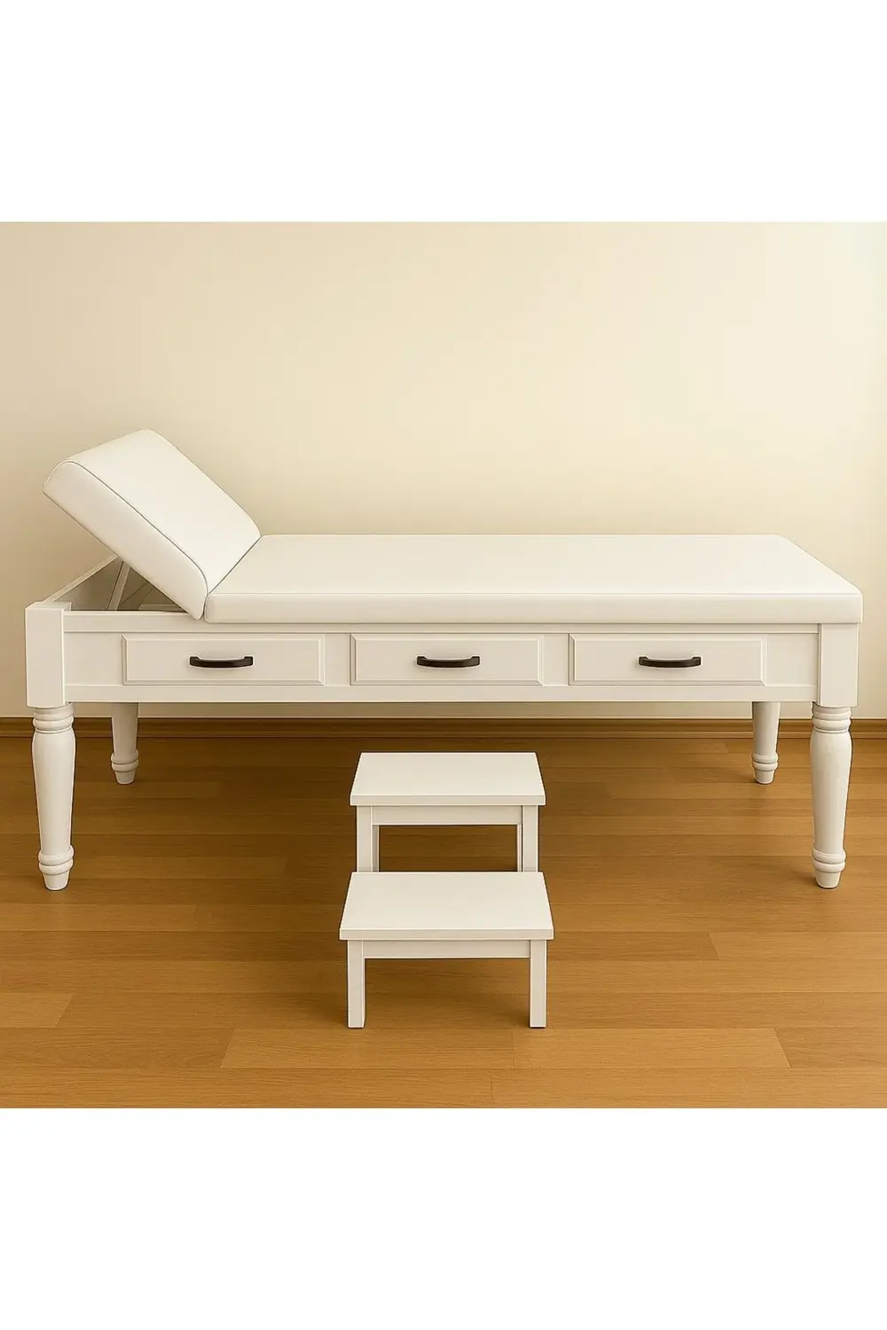 Ahşap Çekmeceli Ve Eskobalı Muayene Masası SİYAH