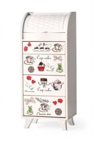 Ahşap Çekmeceli Desenli Mutfak Kiler Dolabı Ekmeklik Ahşap Çekmeceli Desenli Mutfak Kiler Dolabı Ekmeklik