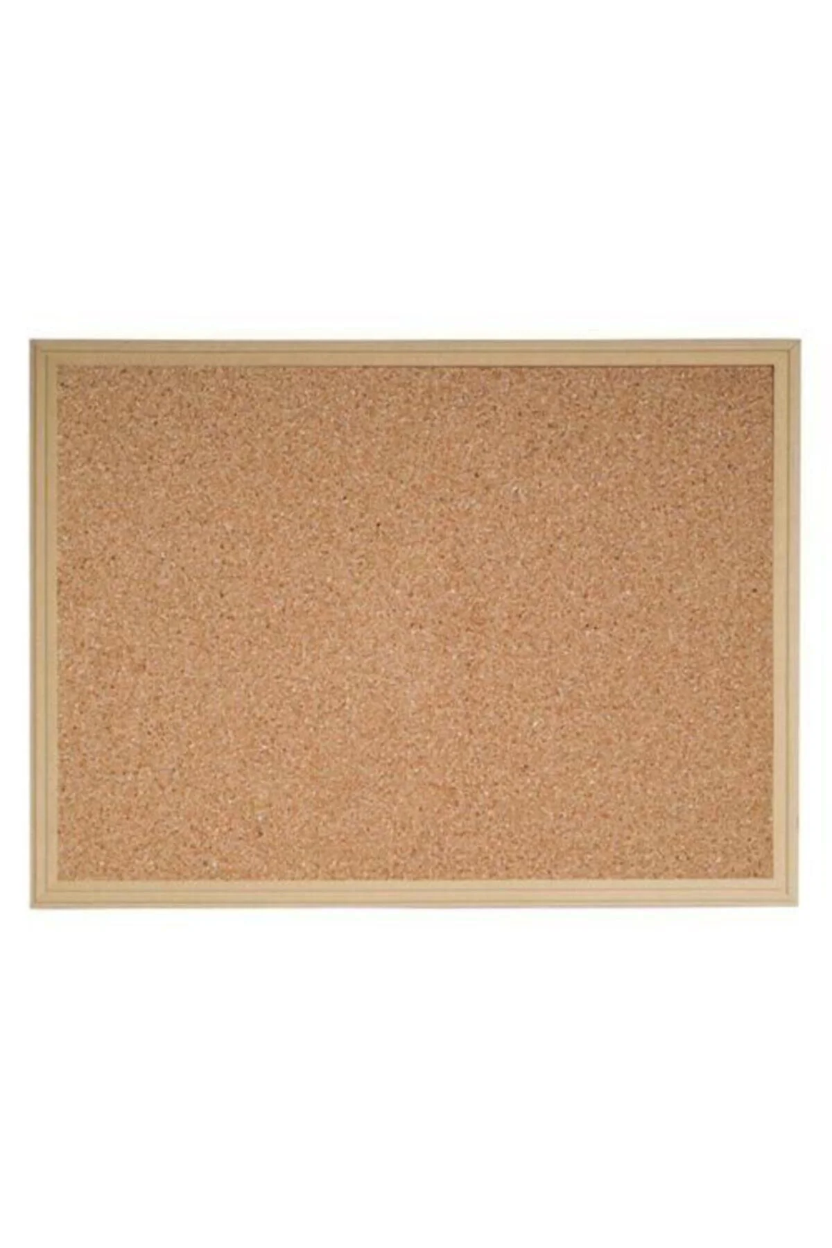 Ahşap Çerçeveli Büyük Boy 90x60cm Mantar Pano 60 Adet Raptiye Hed