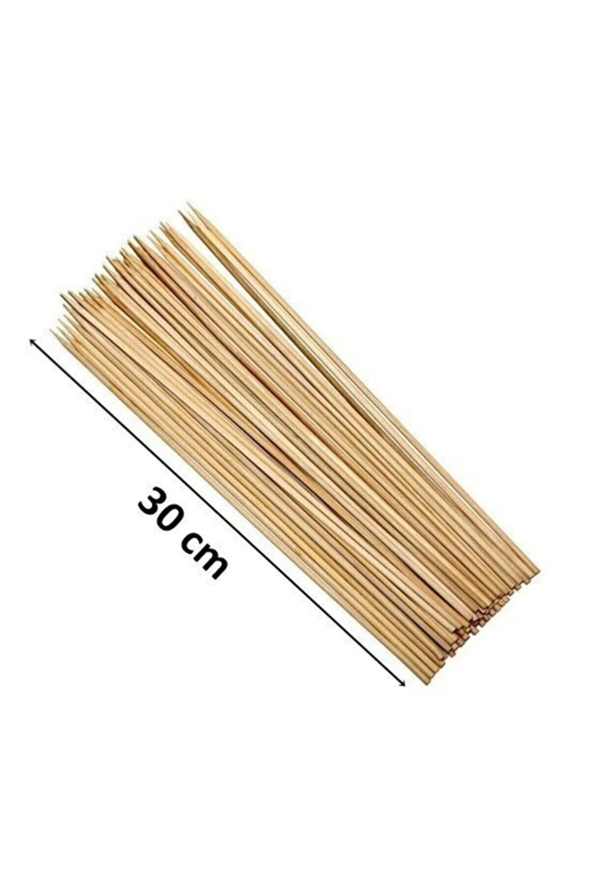Just Cheap Store Ahşap Çöp Şiş Çubuğu 30 Cm - 50 Adet