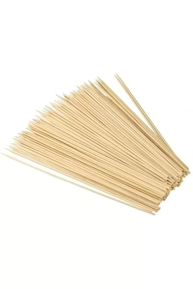 Ahşap Çöp Şiş Çubuğu 25 Cm - 50 Adet mudanis
