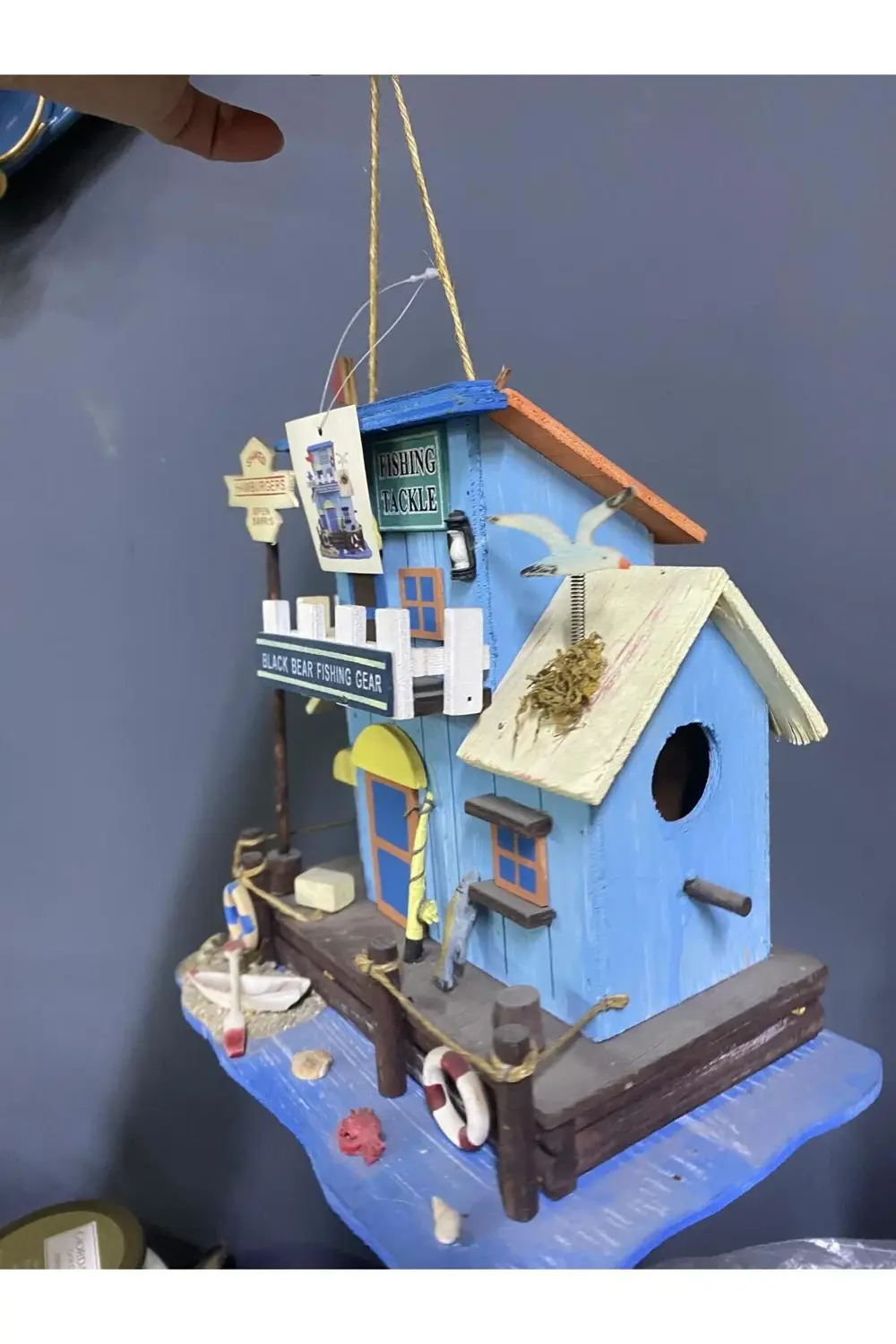 Ahşap Dekoratif Kuş Yuvası 26*25*16cm