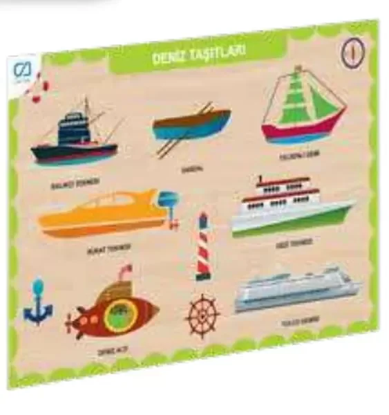 Ahşap Deniz Hayvanları Eğitici Set