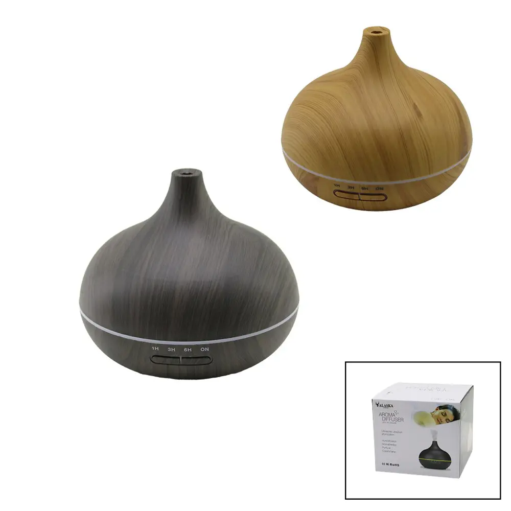 AHŞAP DESENLİ 500ML FİŞ ŞARJLI - KUMANDALI - LED IŞIK HALKASI HAV