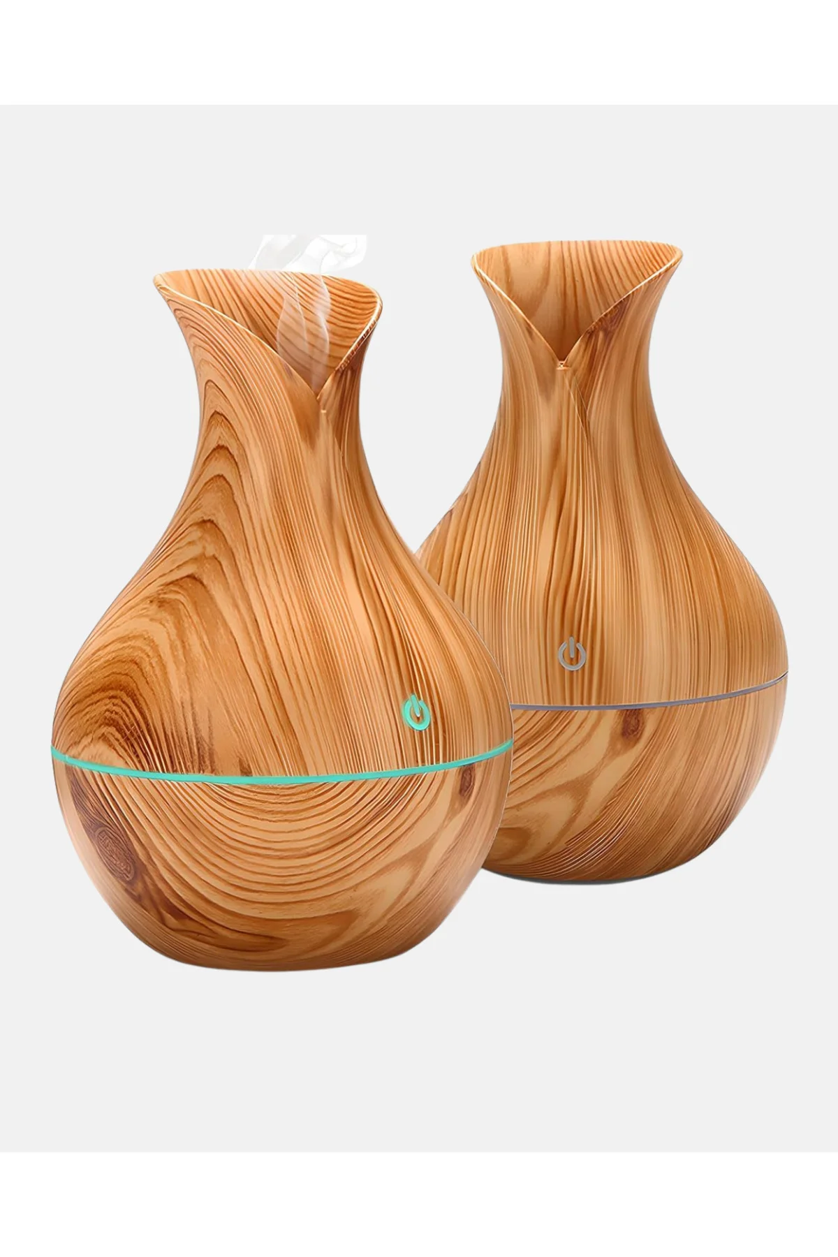 Ahşap Desenli Aromaterapi Difüzör 130 ml Ultrasonik ve 7 Renk LED