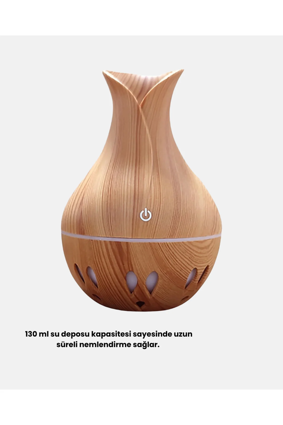 Ahşap Desenli Aromaterapi Difüzör 130 ml Ultrasonik ve 7 Renk LED Işıklı Ahşap Desenli Aromaterapi Difüzör 130 ml Ultrasonik ve 7 Renk LED Işıklı - Görsel 3
