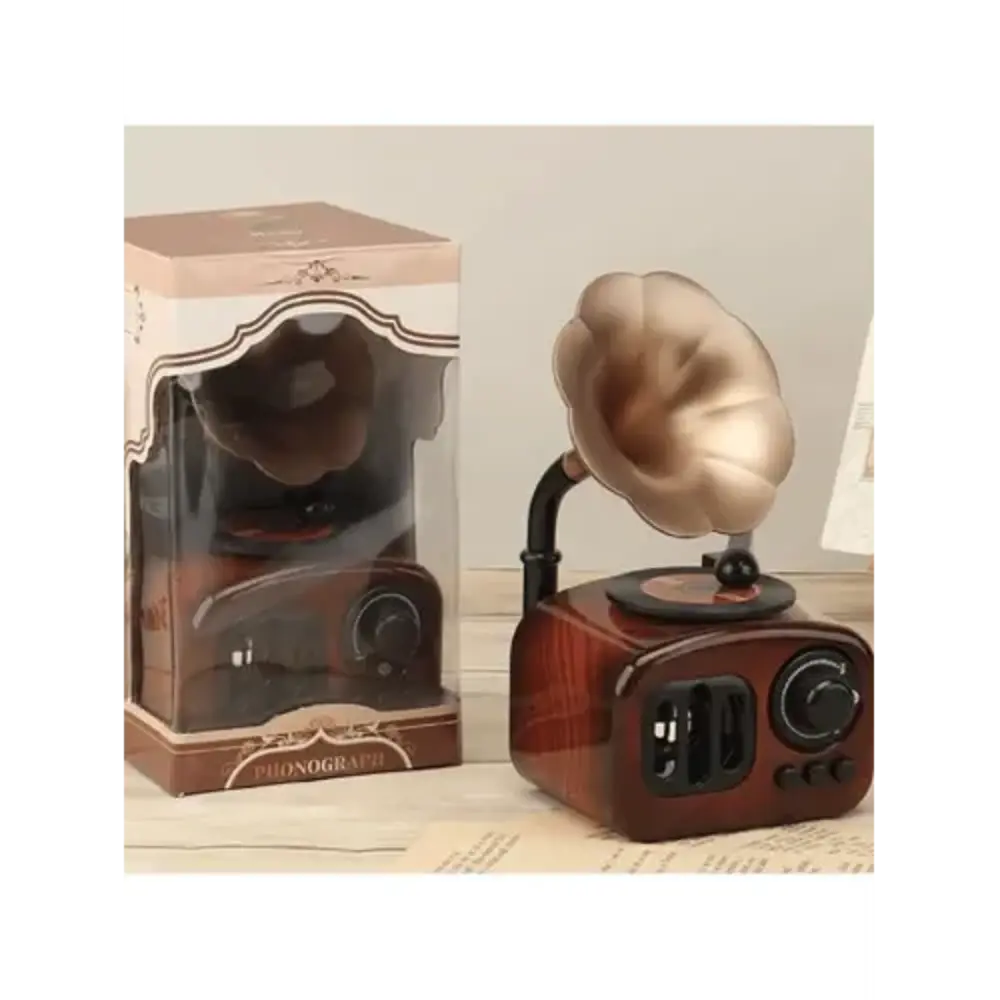 Ahşap Desenli Gramofon Müzik Kutusu Retro Nostaljik Müzik Çalar Ahşap Desenli Gramofon Müzik Kutusu Retro Nostaljik Müzik Çalar