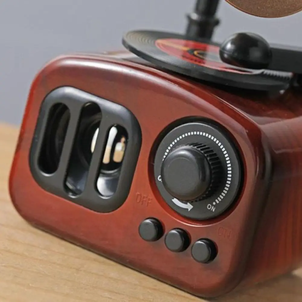 Ahşap Desenli Gramofon Müzik Kutusu Retro Nostaljik Müzik Çalar Ahşap Desenli Gramofon Müzik Kutusu Retro Nostaljik Müzik Çalar