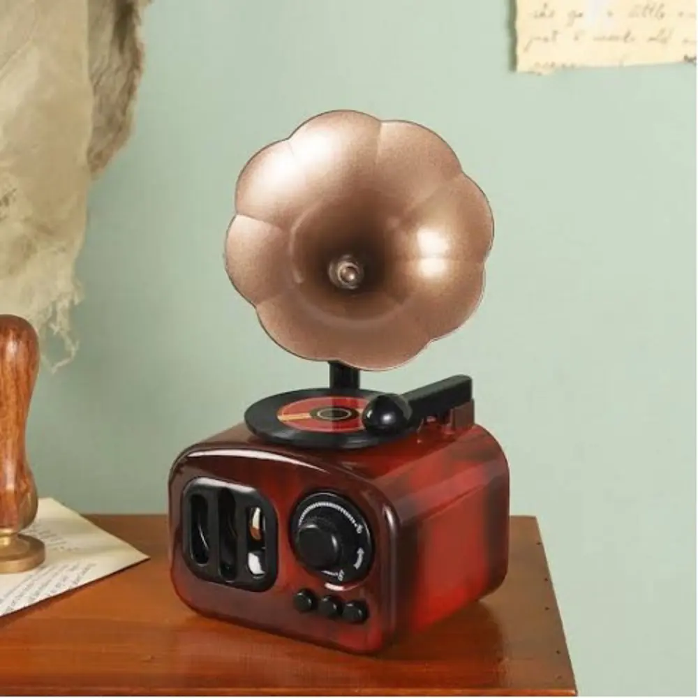 Ahşap Desenli Gramofon Müzik Kutusu Retro Nostaljik Müzik Çalar Ahşap Desenli Gramofon Müzik Kutusu Retro Nostaljik Müzik Çalar