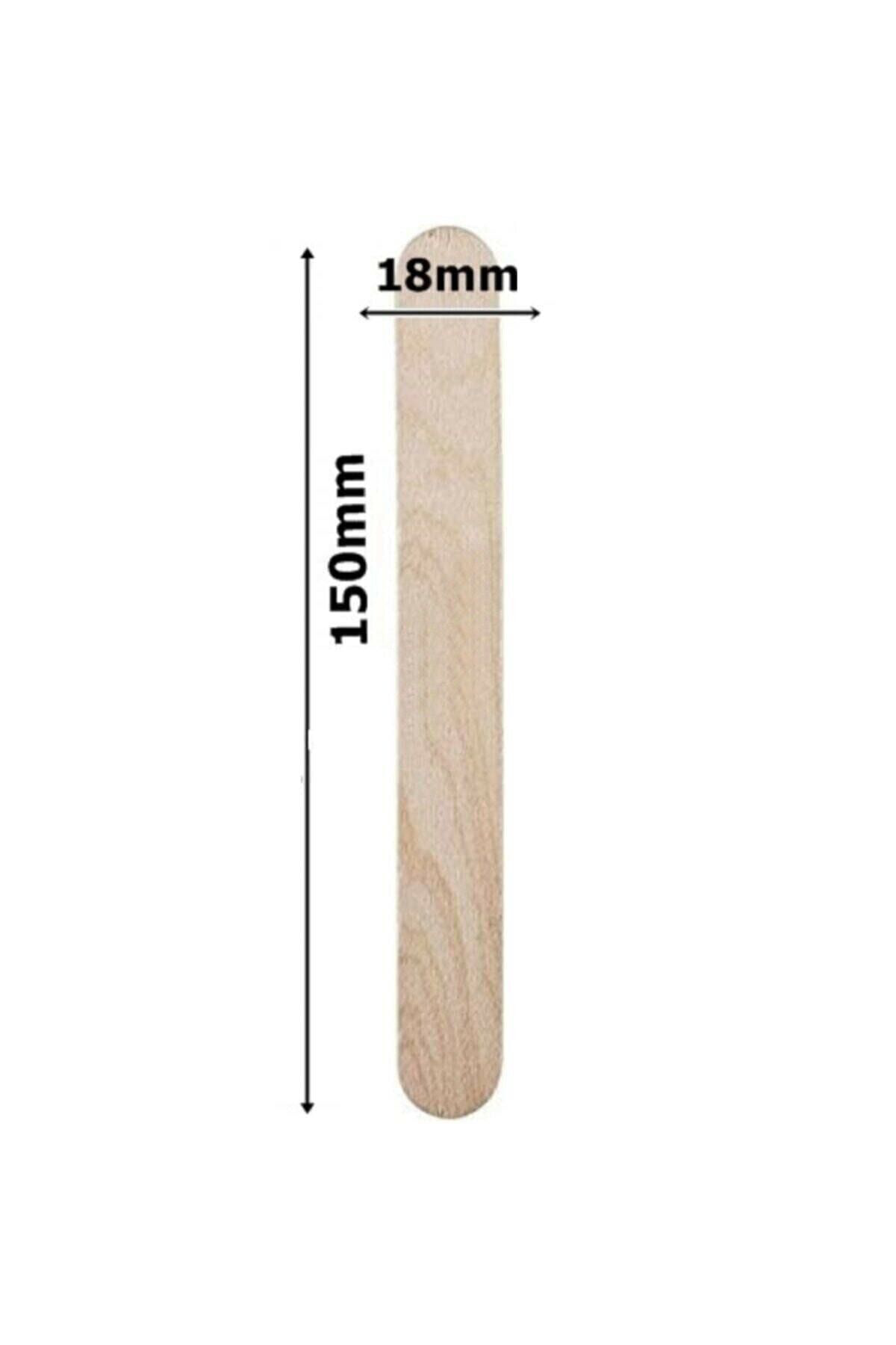 Mekafix Ahşap Dil Çubuğu Naturel 100'Lü Paket Geniş 150*18 Mm Çx