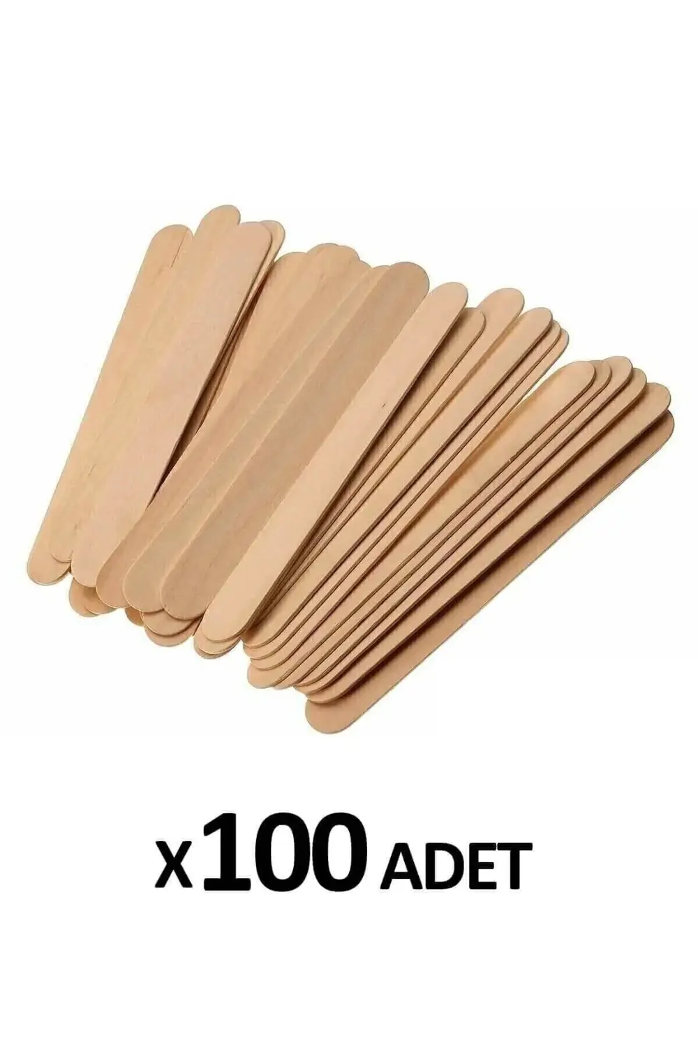 Ahşap Dil Çubuğu Naturel 100'lü Paket Geniş 150*18 Mm Çx
