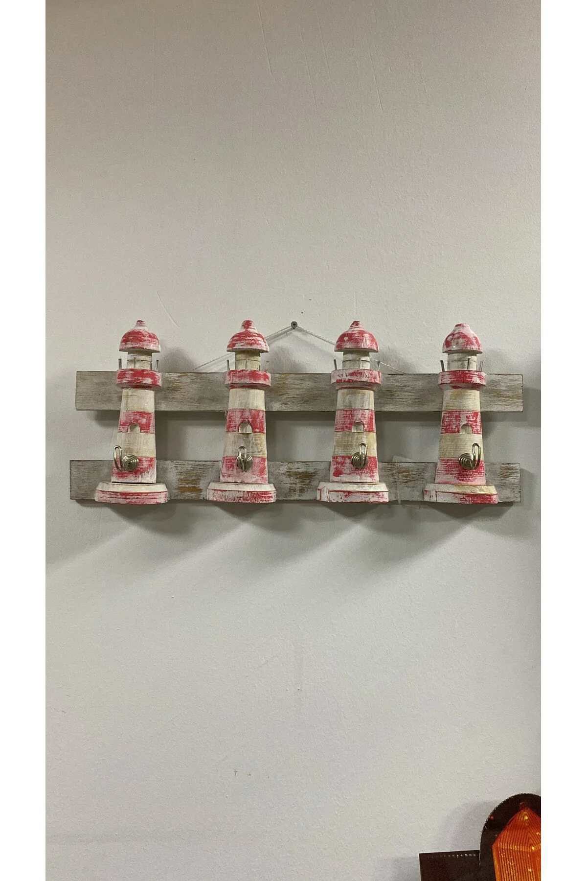 Ahşap Doğal Maleze Kız Kulesi Askılık 49x20cm
