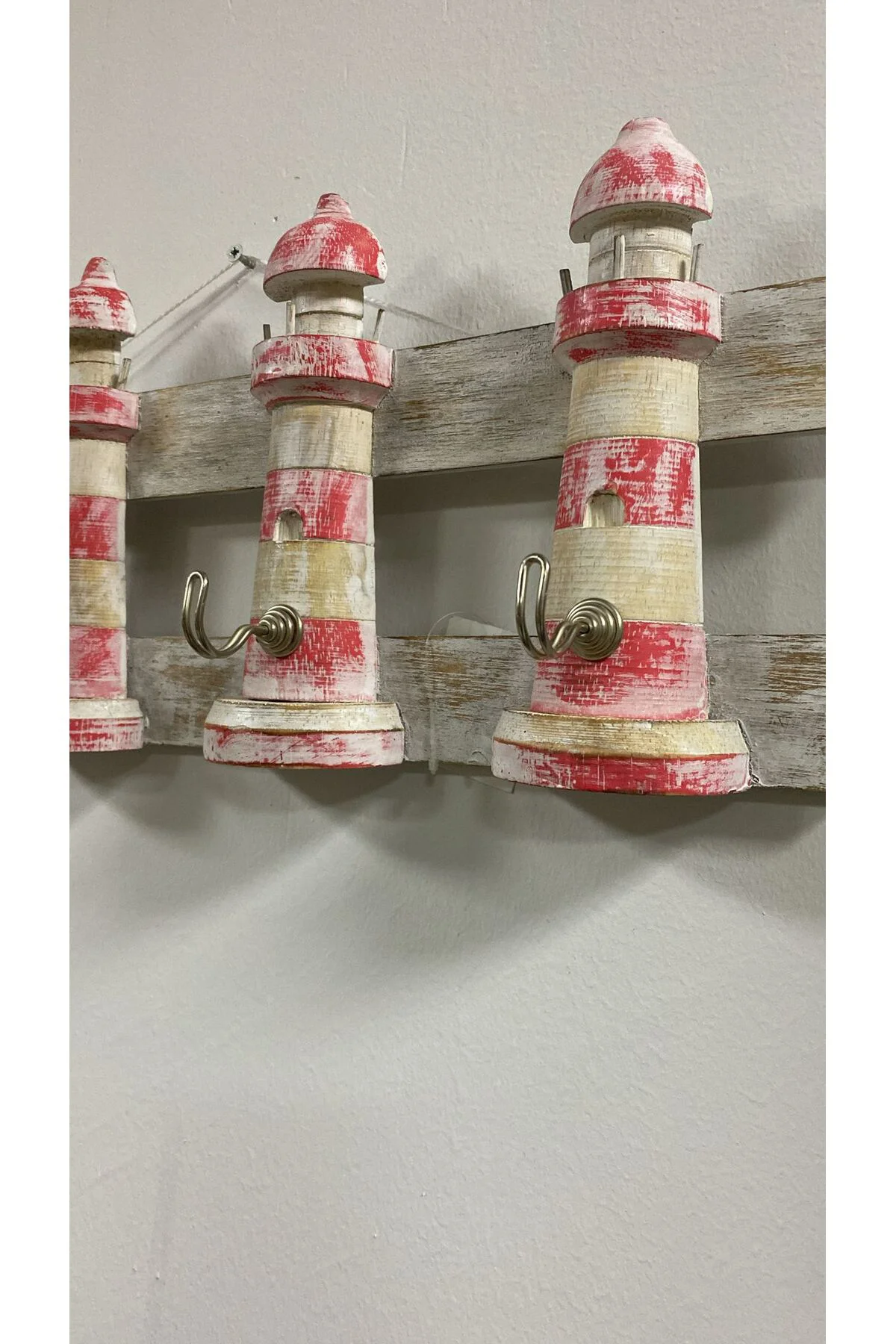 Ahşap Doğal Maleze Kız Kulesi Askılık 49x20cm