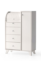 Sivas Gözde Mobilya Ahşap Dolaplı Çekmeceli Desenli Mutfak Kiler Dolabı Büyük Ekmekli