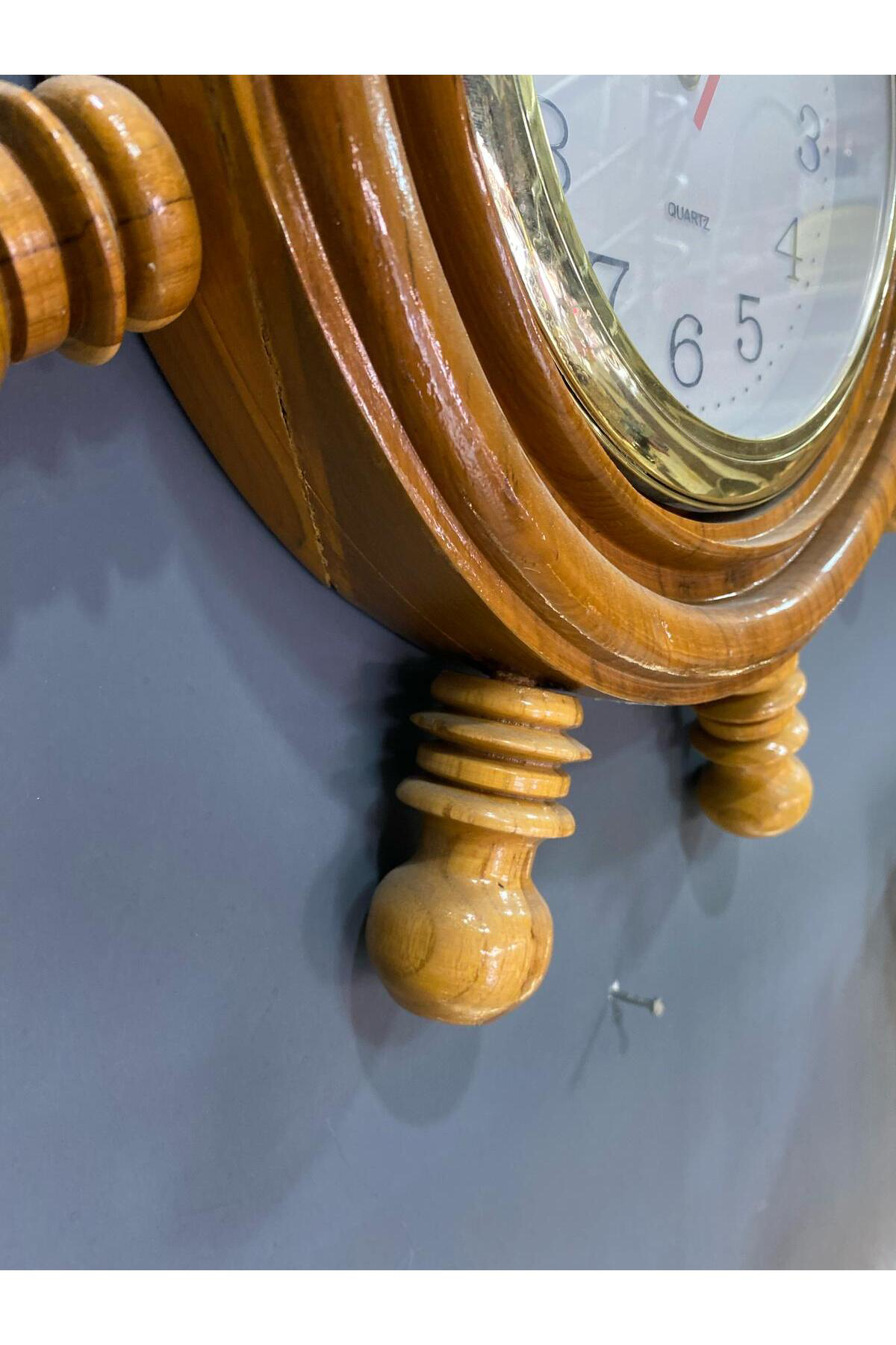 Elif Aksesuar Ahşap Dümen Duvar Saati