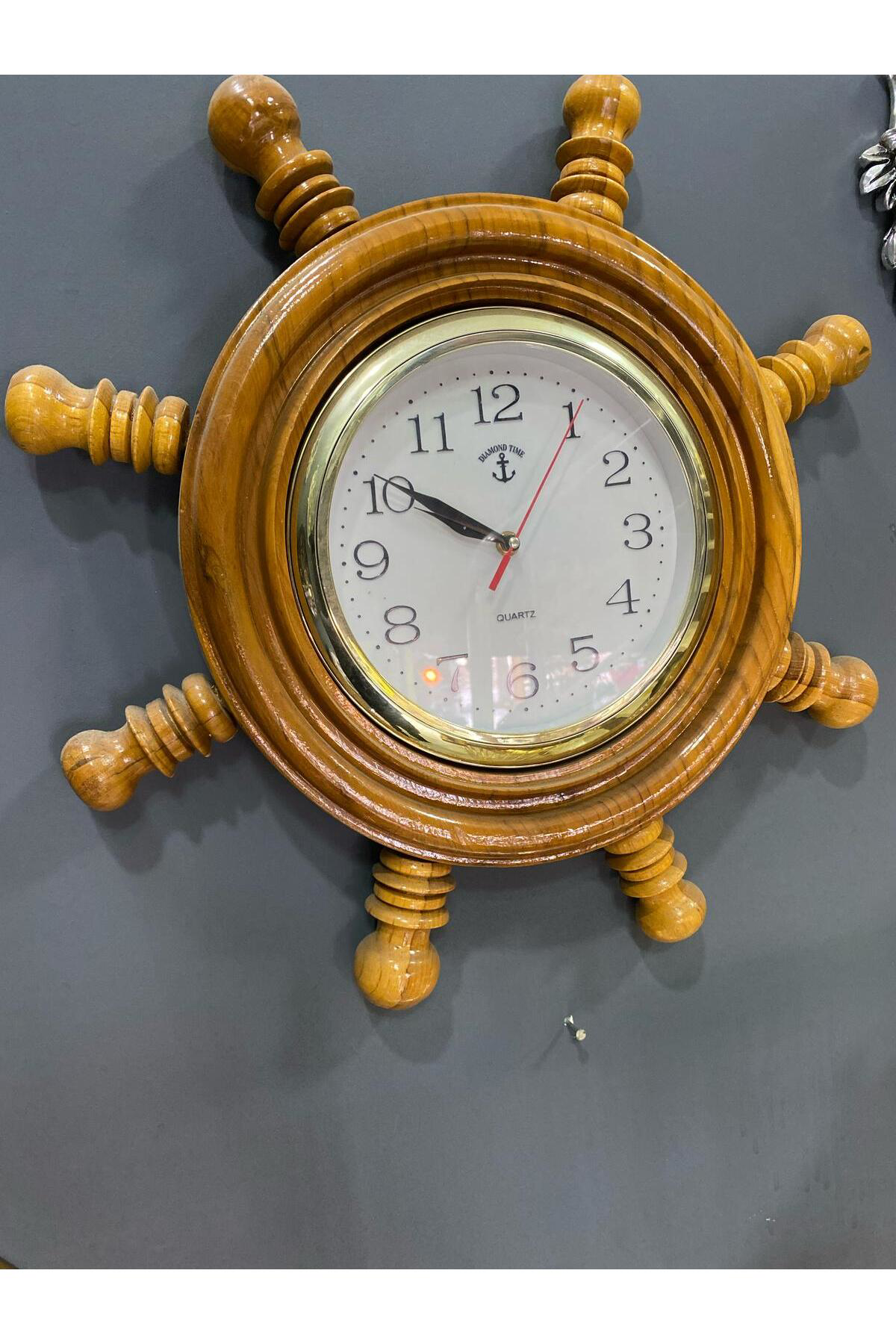 Elif Aksesuar Ahşap Dümen Duvar Saati