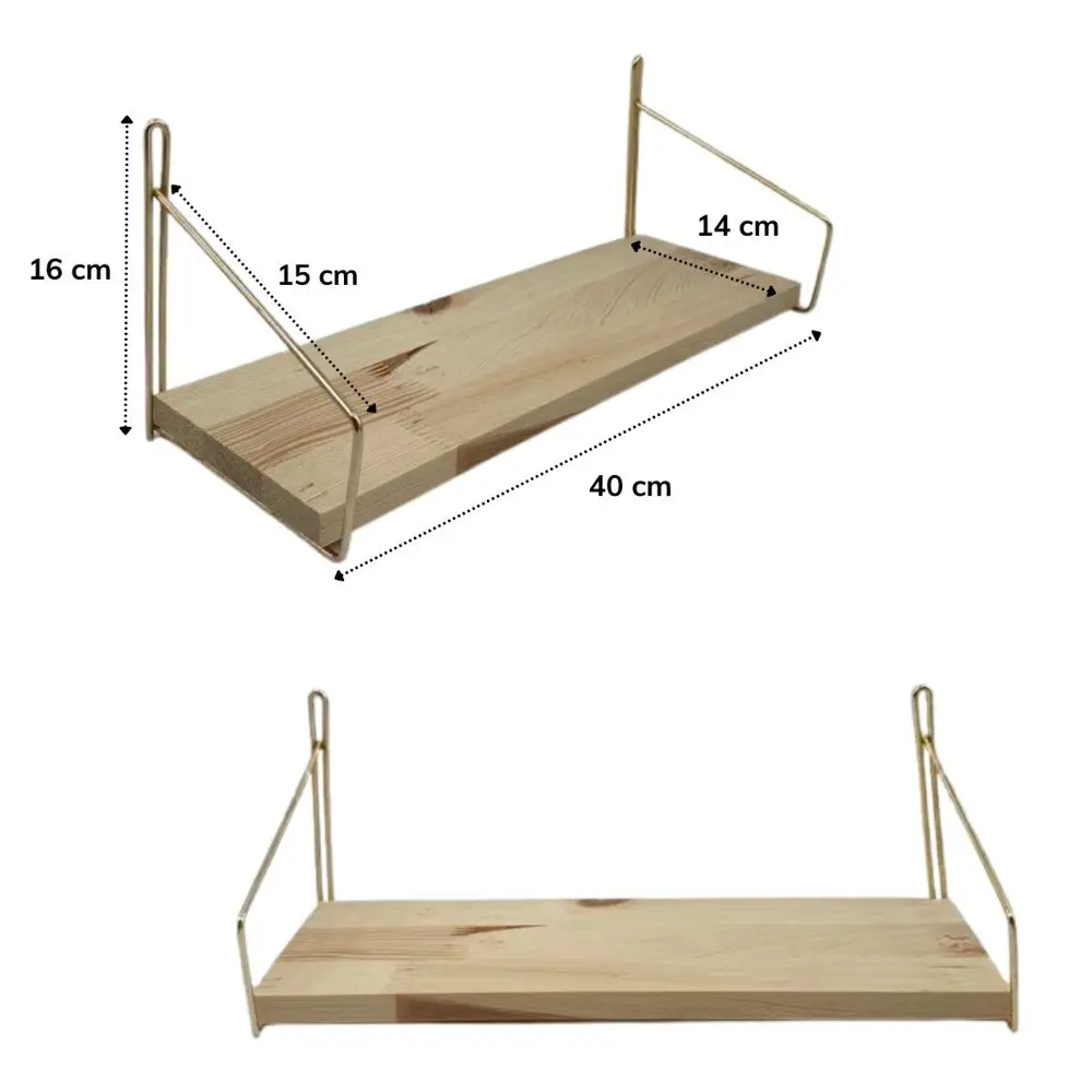 Ahşap Duvar Rafı 40 cm (4741)