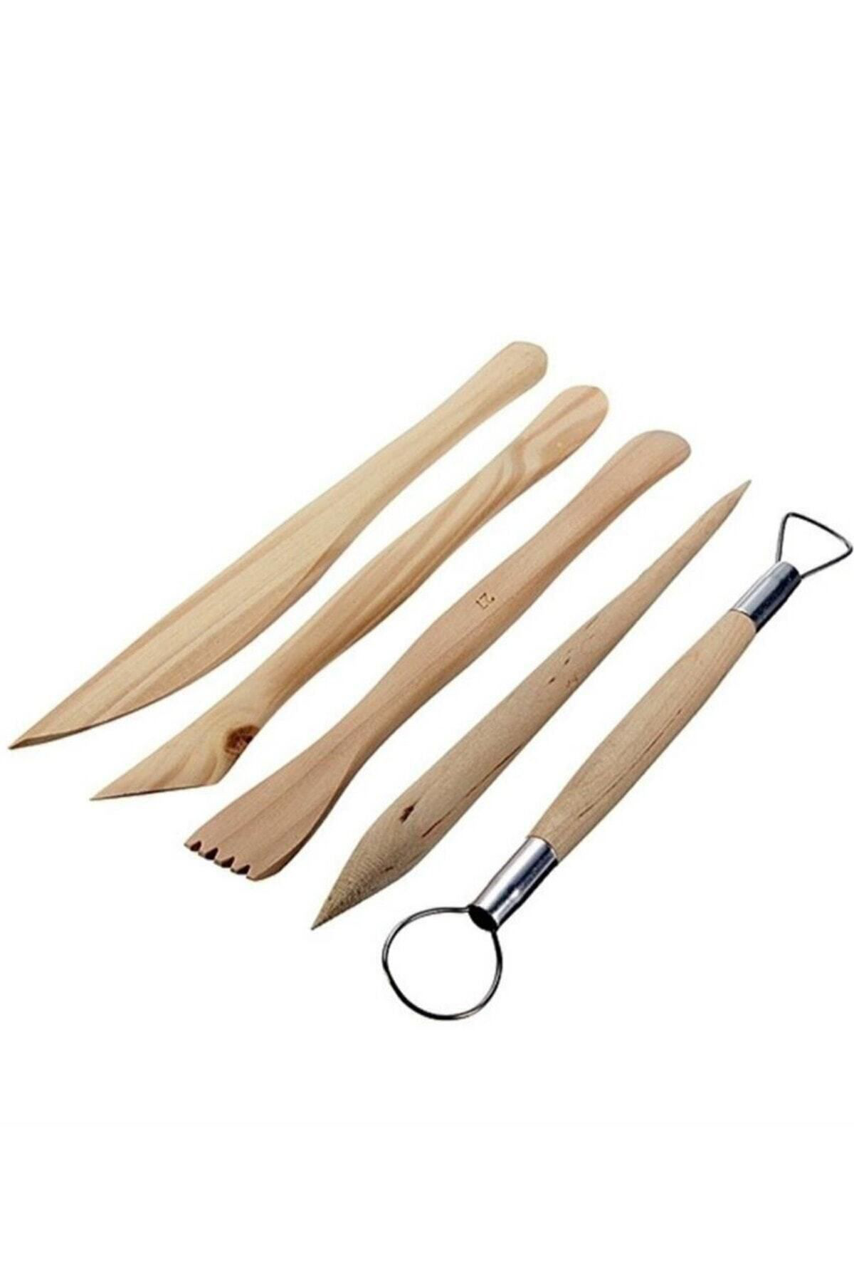 Ahşap Ebeşuar Seti (modelaj Kalemi) 5'li