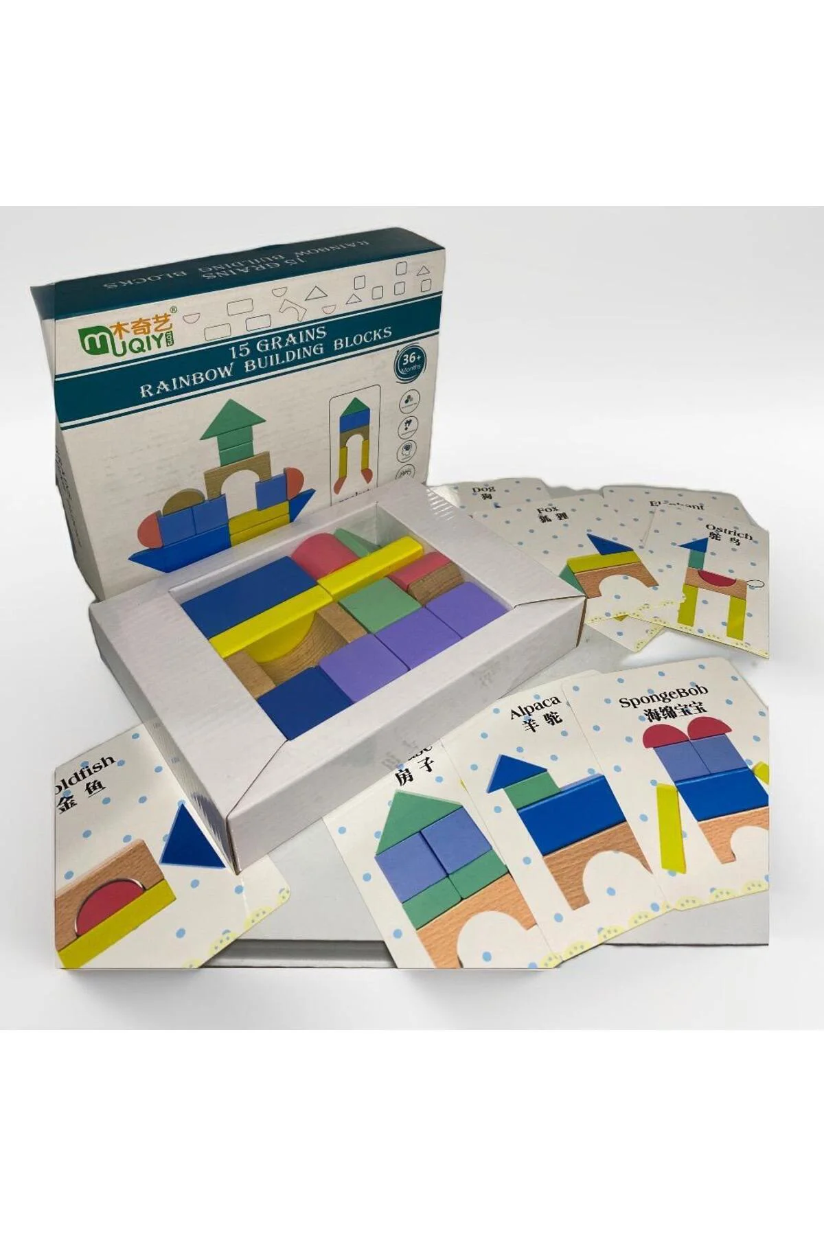 Ahşap Eğitici Öğretici Renkli Bloklar Tangram Ahşap Eğitici Öğretici Renkli Bloklar Tangram