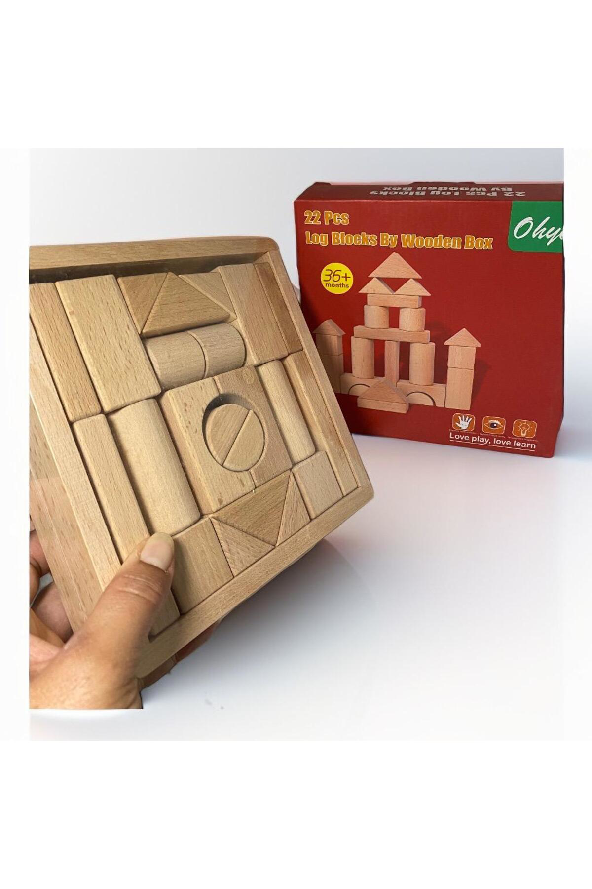 Ahşap Eğitici Öğretici Blok  Tangram 22 Pes