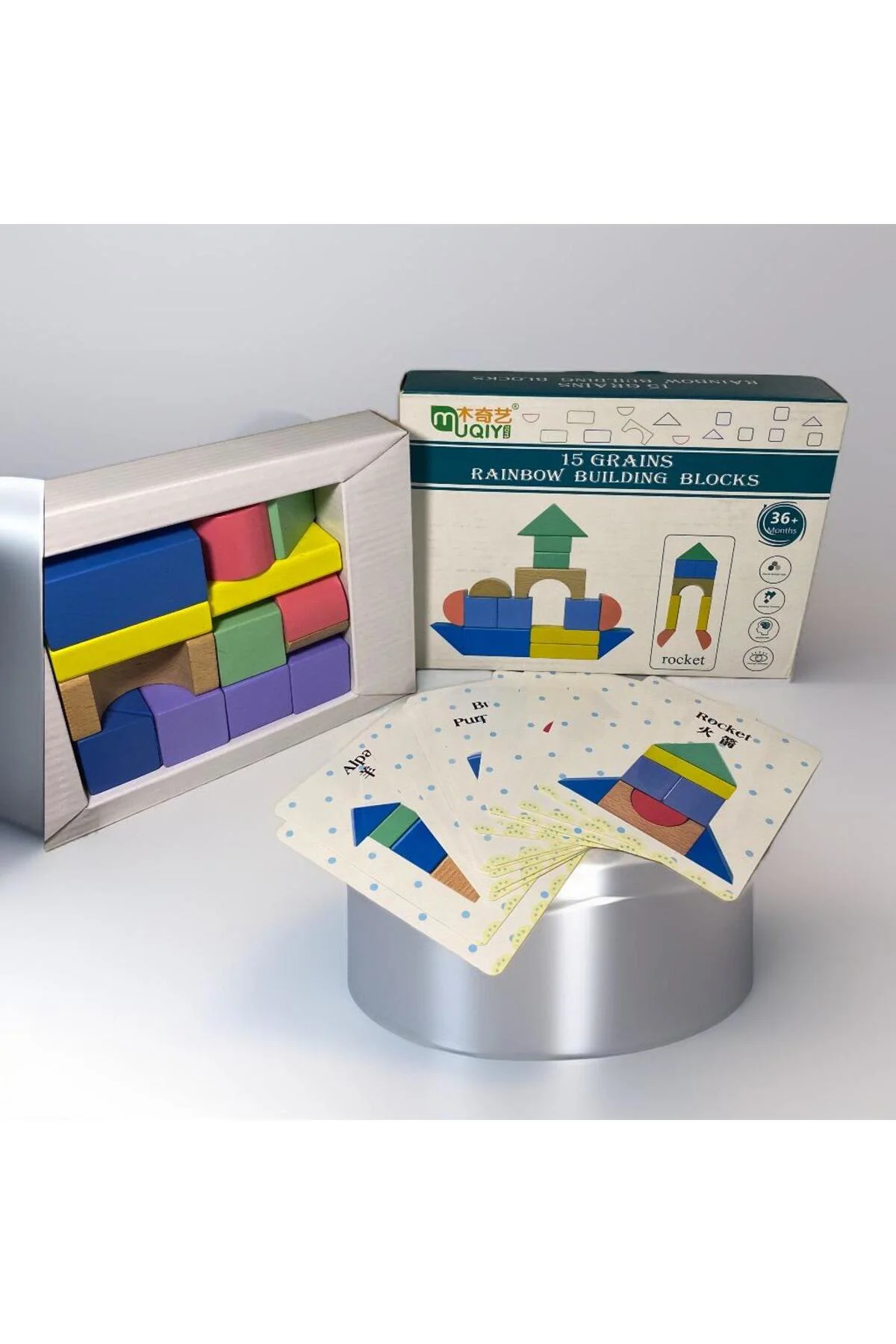Ahşap Eğitici Öğretici Renkli Bloklar Tangram Ahşap Eğitici Öğretici Renkli Bloklar Tangram