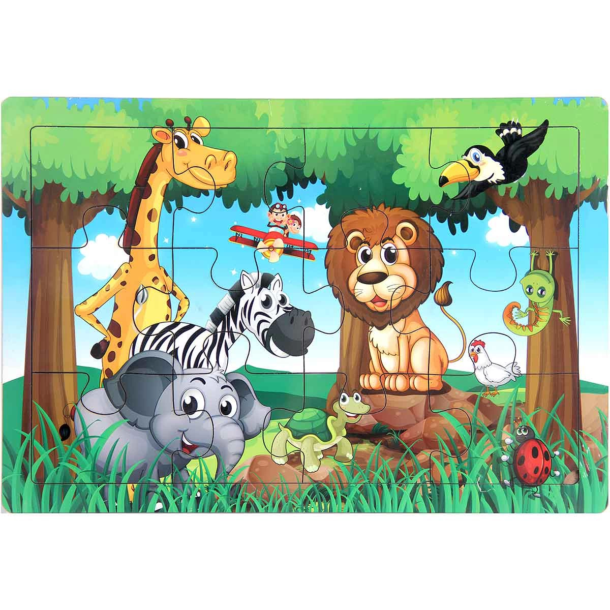 Ahşap Eğitici Puzzle 12 Parça - 1 Adet Stokta Olan Gönderilir