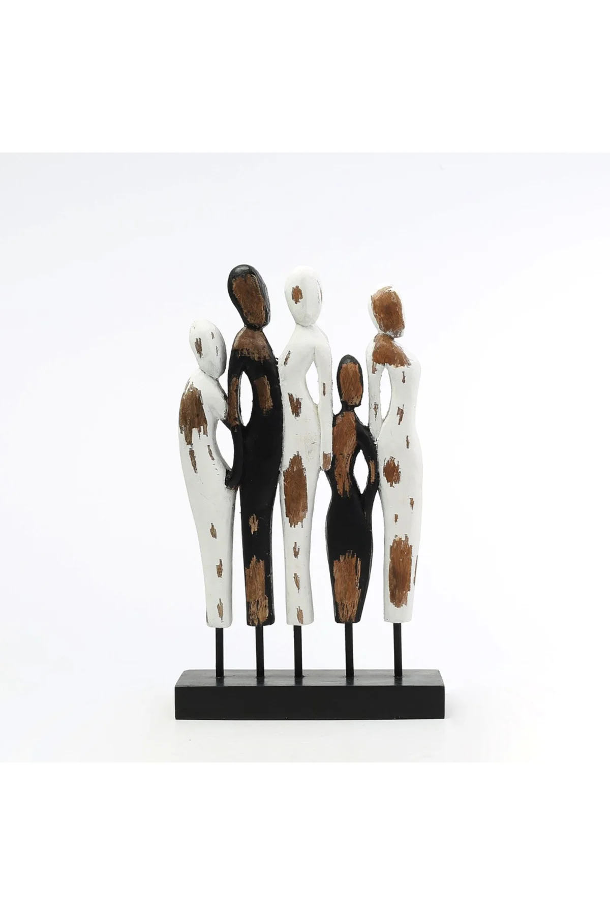 Ahşap El İşçiliği Çoklu Insan Dekor 26,5X8,5X46 CM