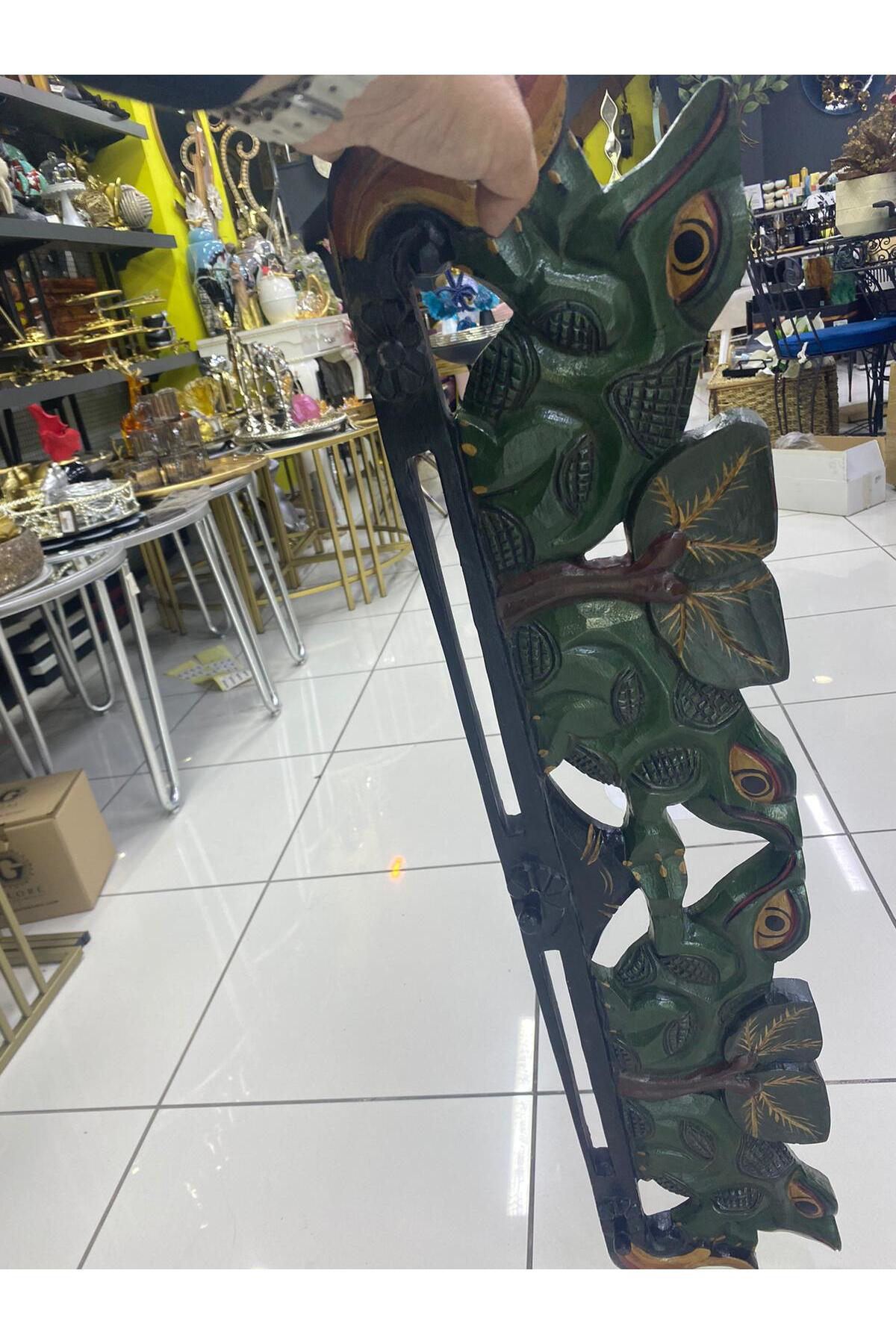 Elif Aksesuar Ahşap El İşçiliği Kurbağa Temalı Duvar Dekoru Elbise Askısı