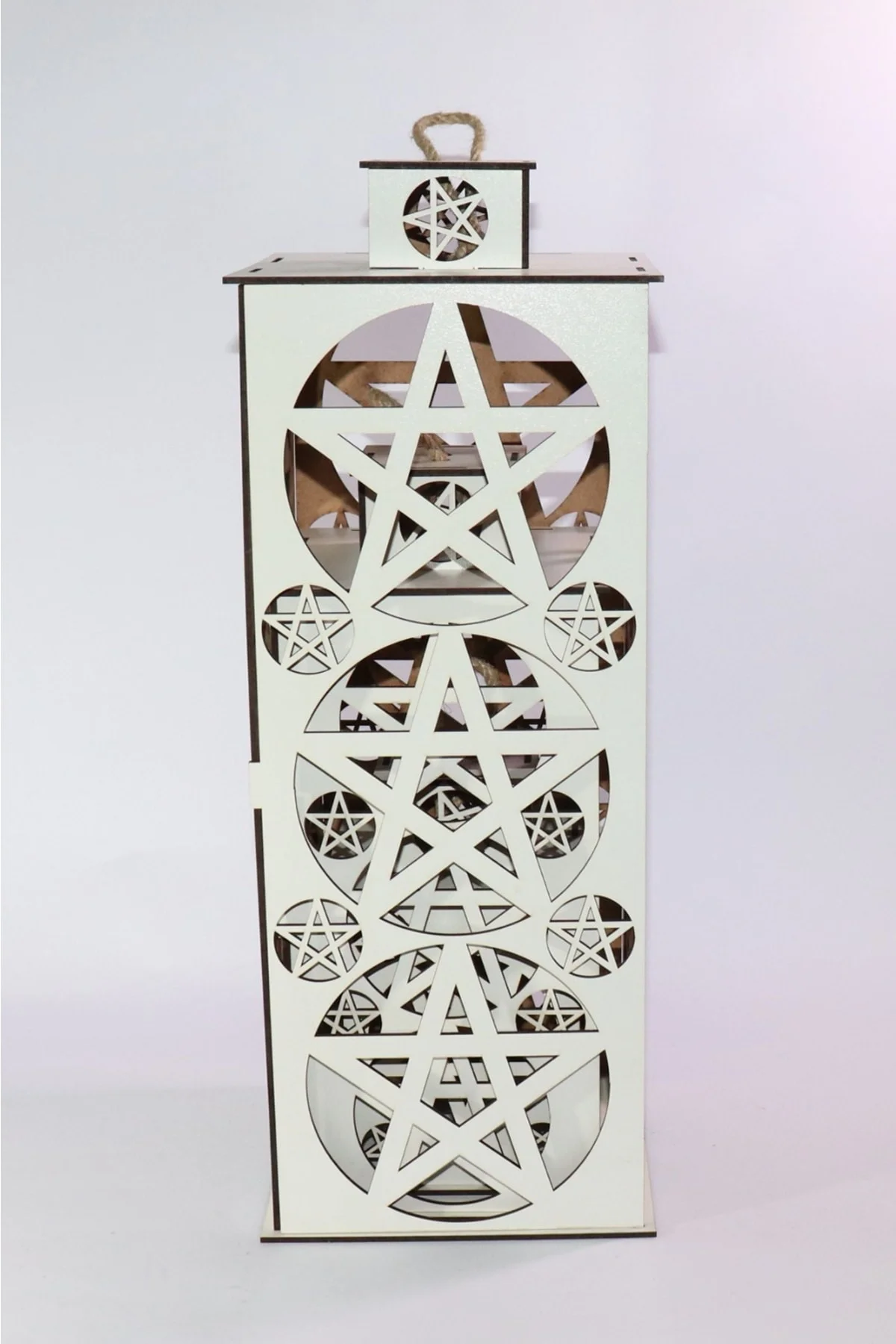 Ahşap Fener Mumluk 3lü Set (yıldız Model)