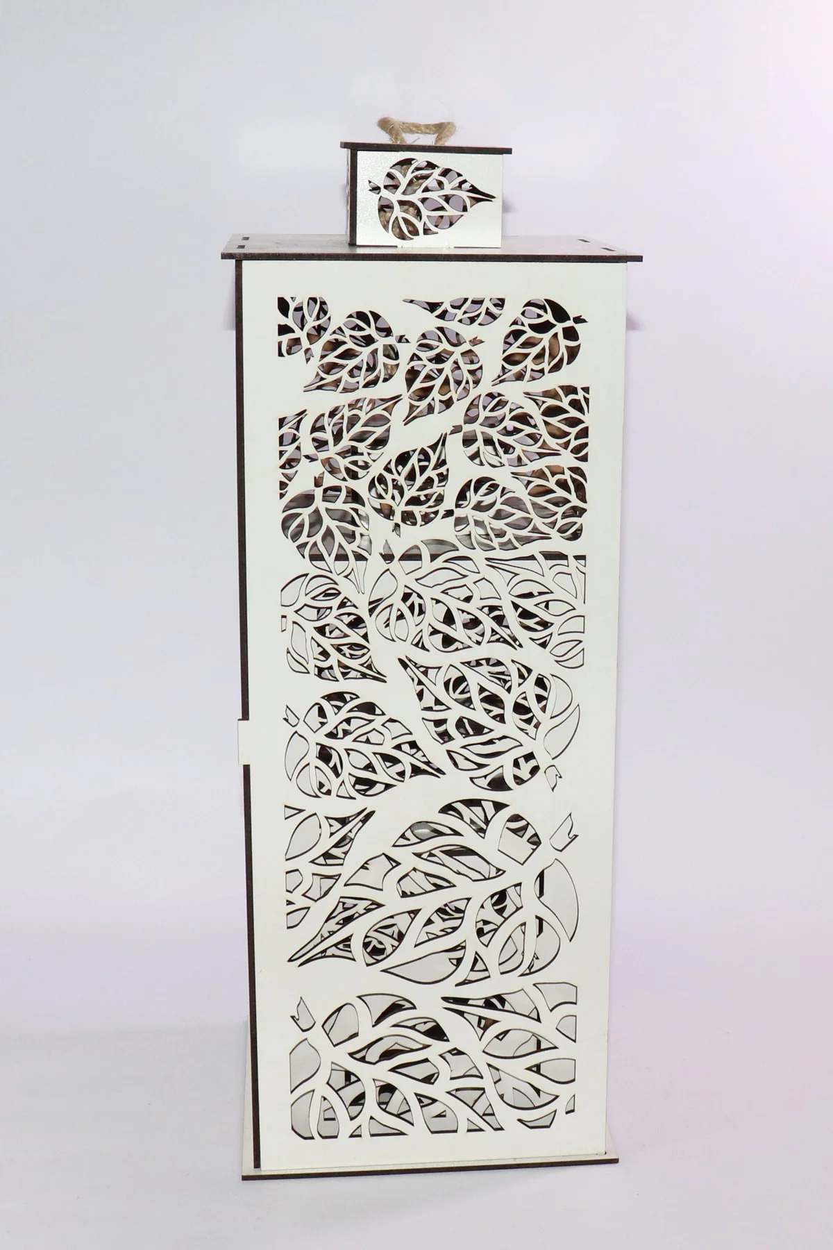 Ahşap Fener Mumluk 3lü Set (renk Beyaz)