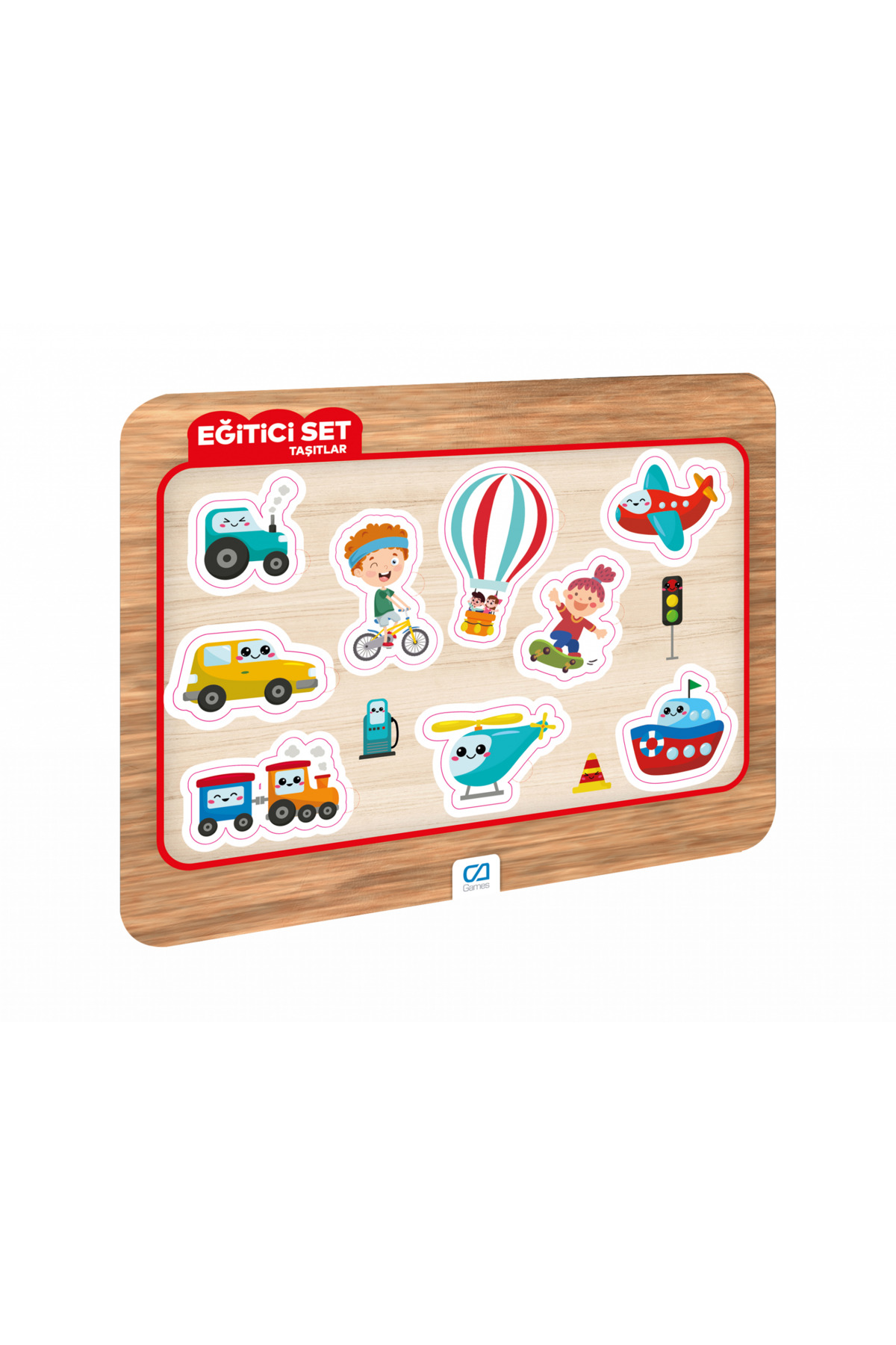 Oyuncak Store Ahşap Frame Puzzle Eğitici Set Harfler Hayvanlar Sayılar Taşıtlar