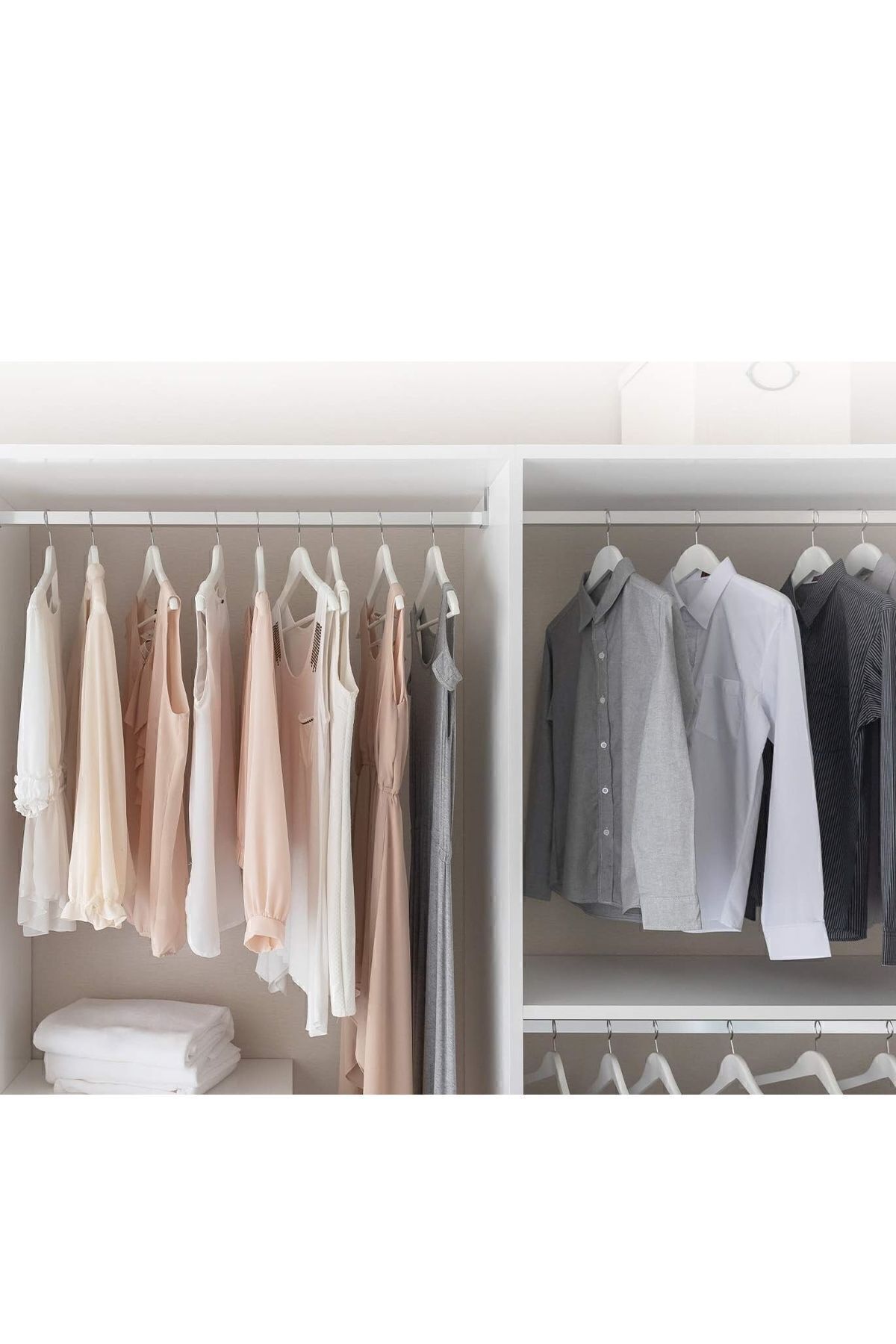 Transformacion Ahşap Görünüm Plastik Askı 20 Adet Beyaz  720519