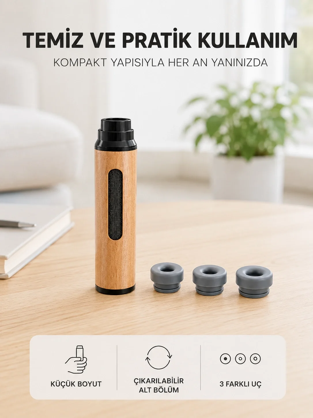 Ahşap Görünümlü Mini Küllük Taşınabilir Kompakt Tasarım 3 Farklı Uç Seçeneği Fiyatı, Yorumları ve Özellikleri