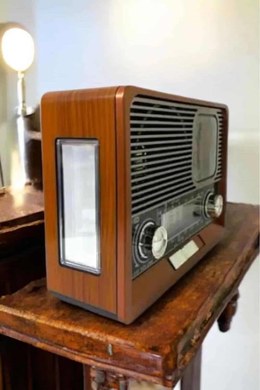 Ahşap Görünümlü Retro Bluetooth Radyo USB,AUX Ve SD Kart Girişli