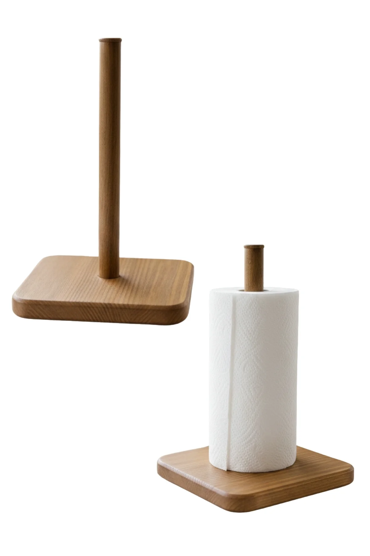 Ahşap Havlu Rulo Kağıtlık, Havlu Kağıt Peçetelik Tutacağı, Dikey 