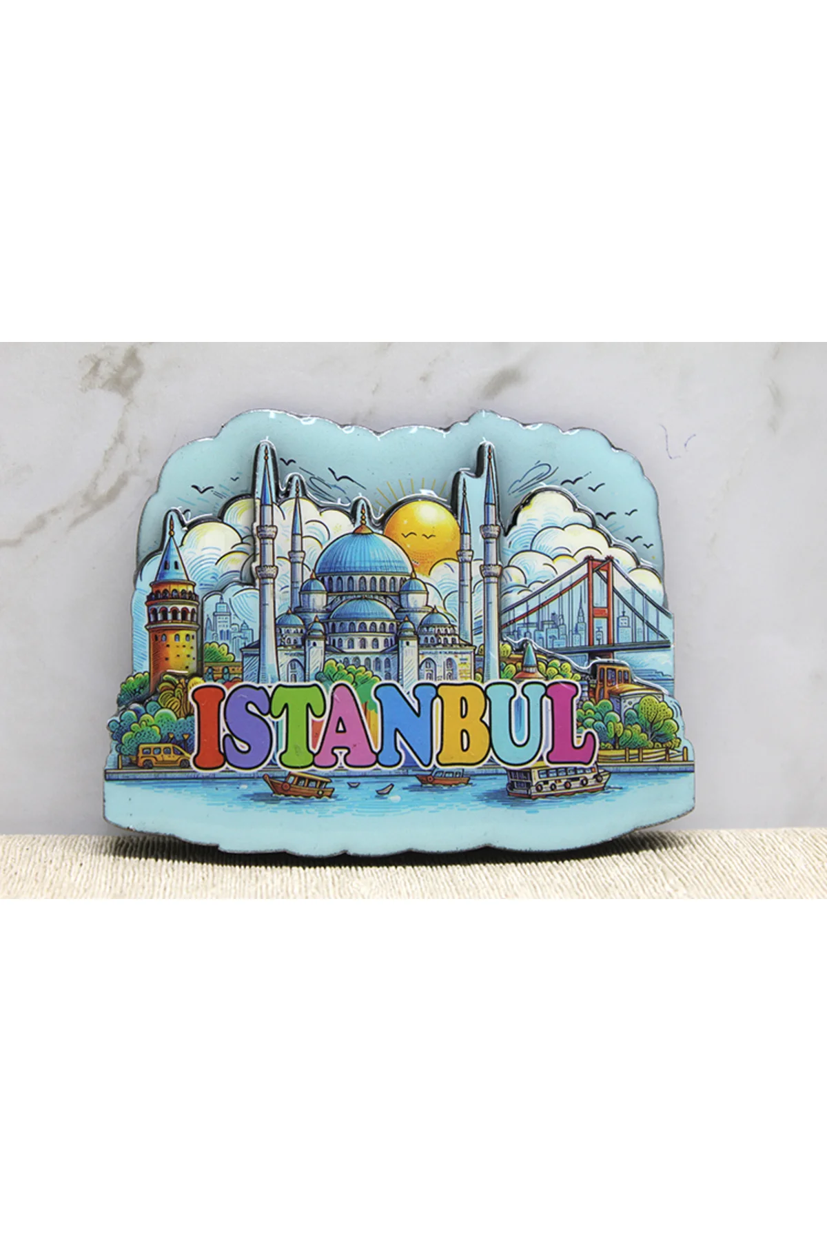 Ahşap İstanbul Temalı Magnet - Model 10