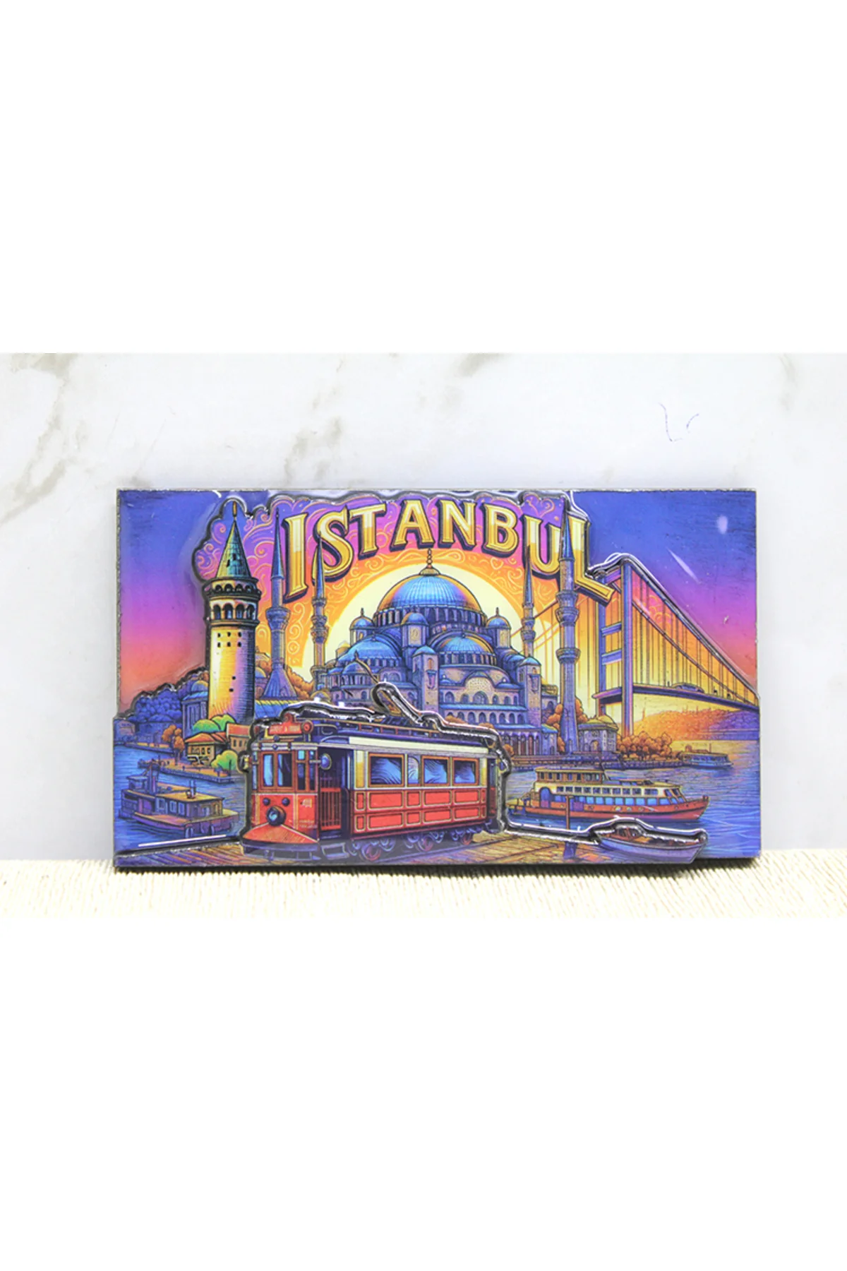 Ahşap İstanbul Temalı Magnet - Model 13