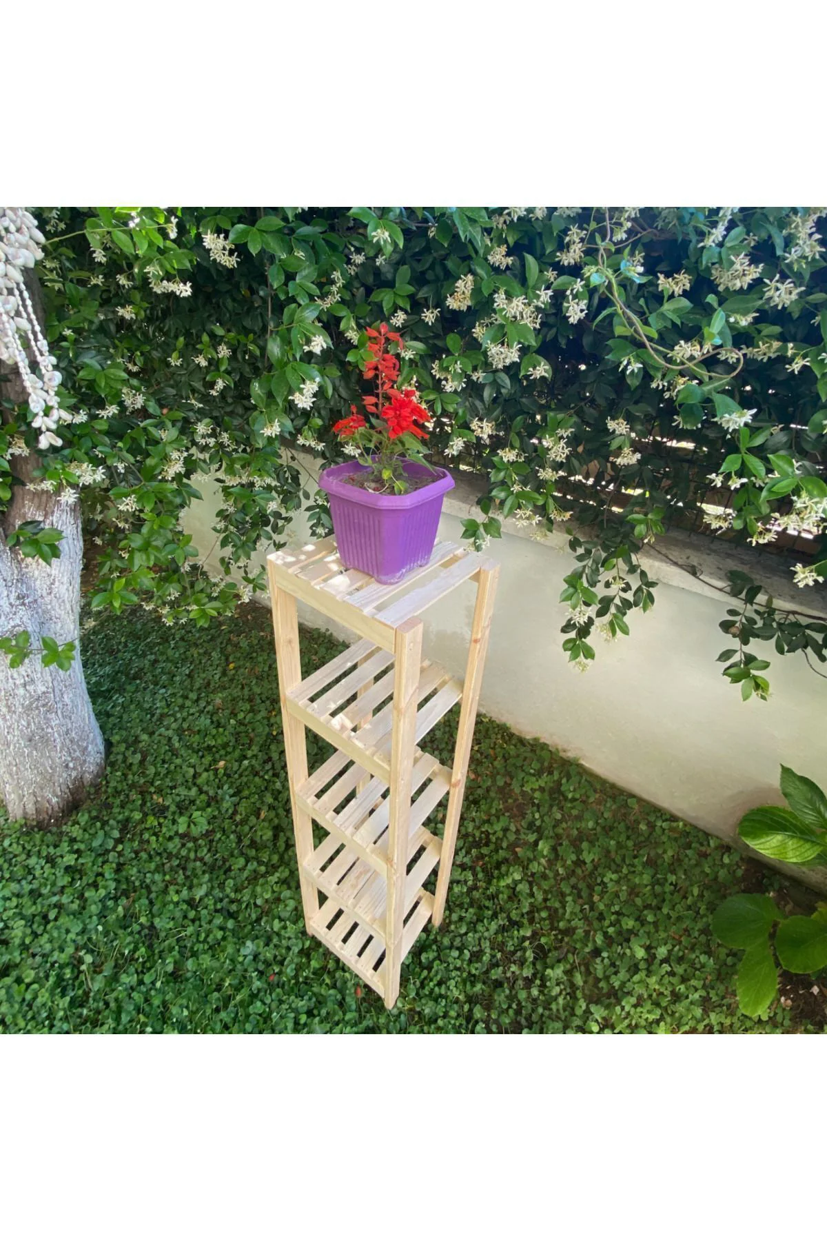 Ahşap Izgaralı 5 Raflı Banyo Rafı / Düzenleyici Fiyatı, Yorumları ve Özellikleri