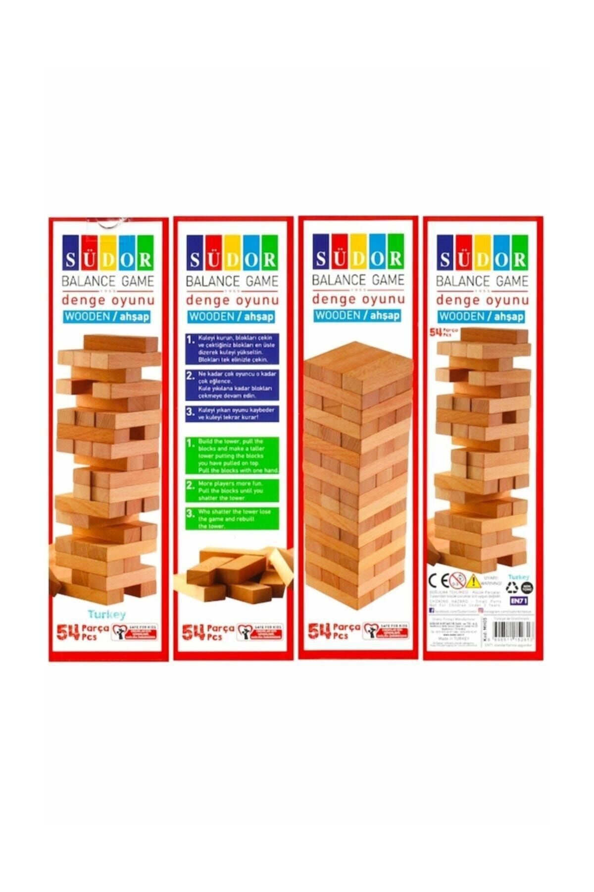Ahşap Jenga Denge Oyunu 54 Parça