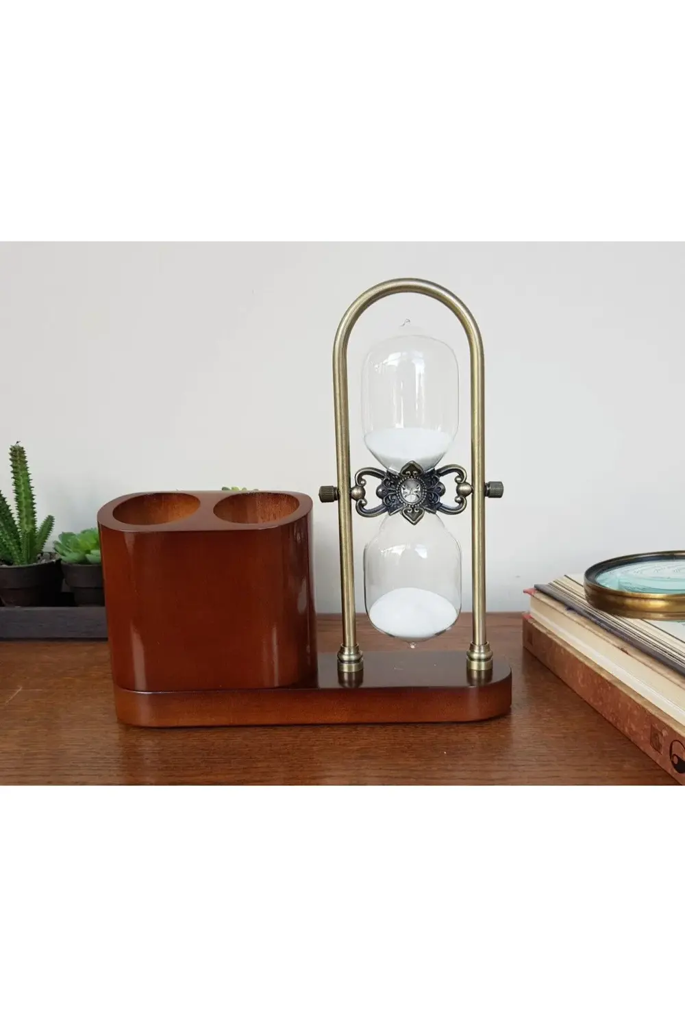 Ahşap Kalemlikli Kum Saati (30 dakika)