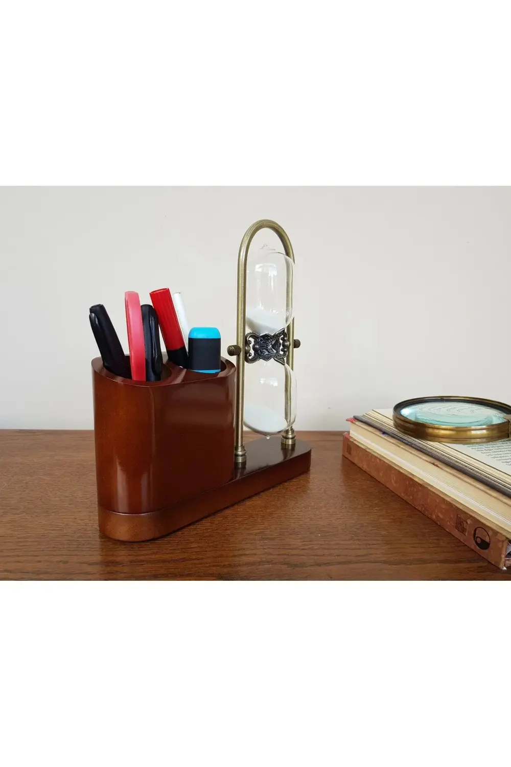 Ahşap Kalemlikli Kum Saati (30 dakika)