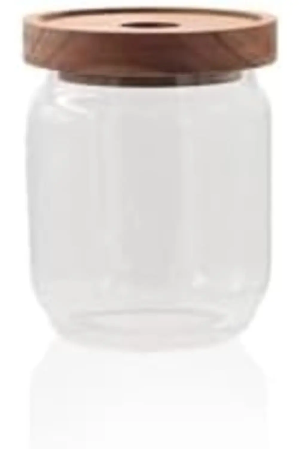 Ahşap Kapaklı Cam Saklama Kabı 500 Ml 395519