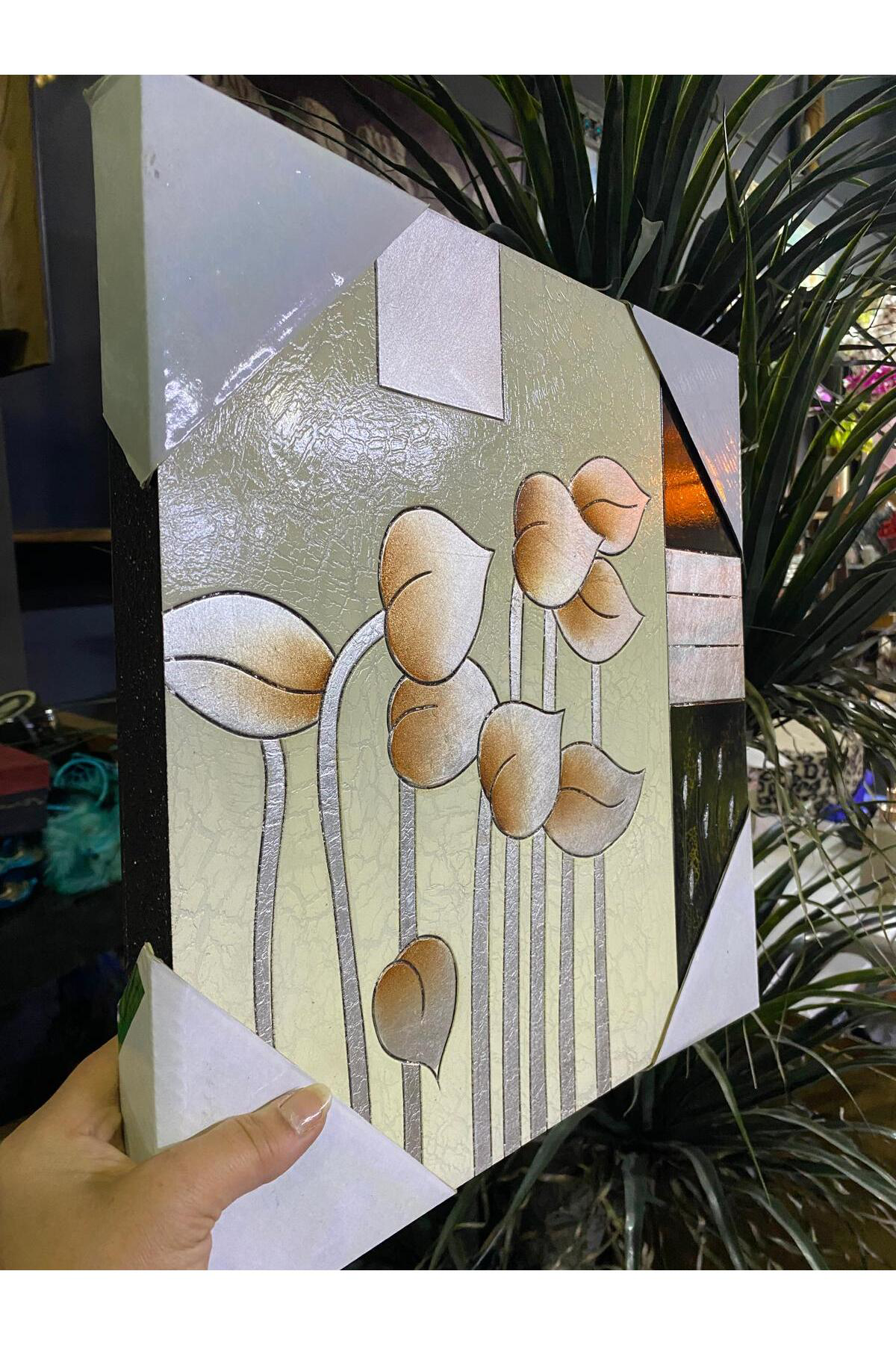 Elif Aksesuar Ahşap Kare Dekoratif Tablo 3