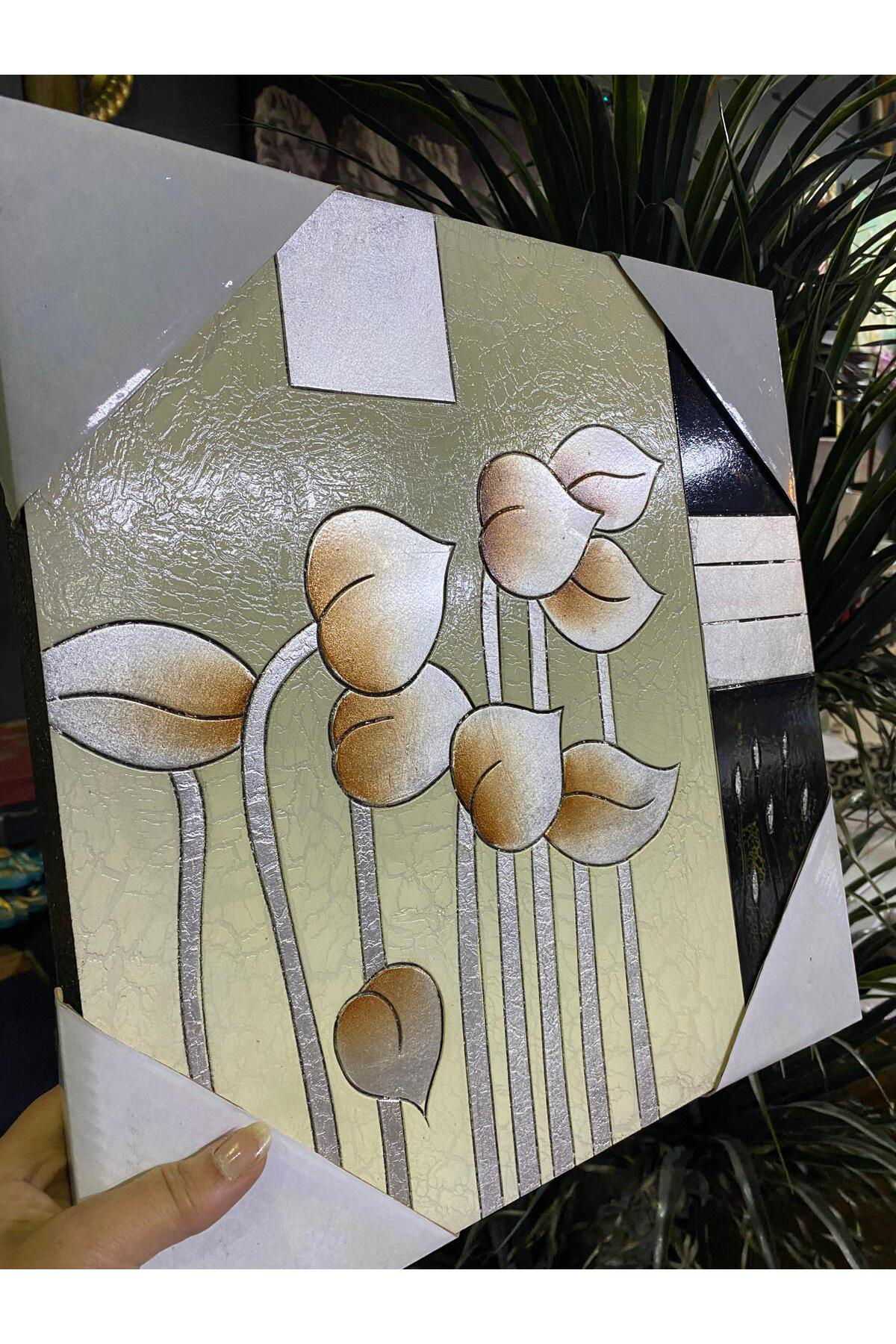 Elif Aksesuar Ahşap Kare Dekoratif Tablo 3