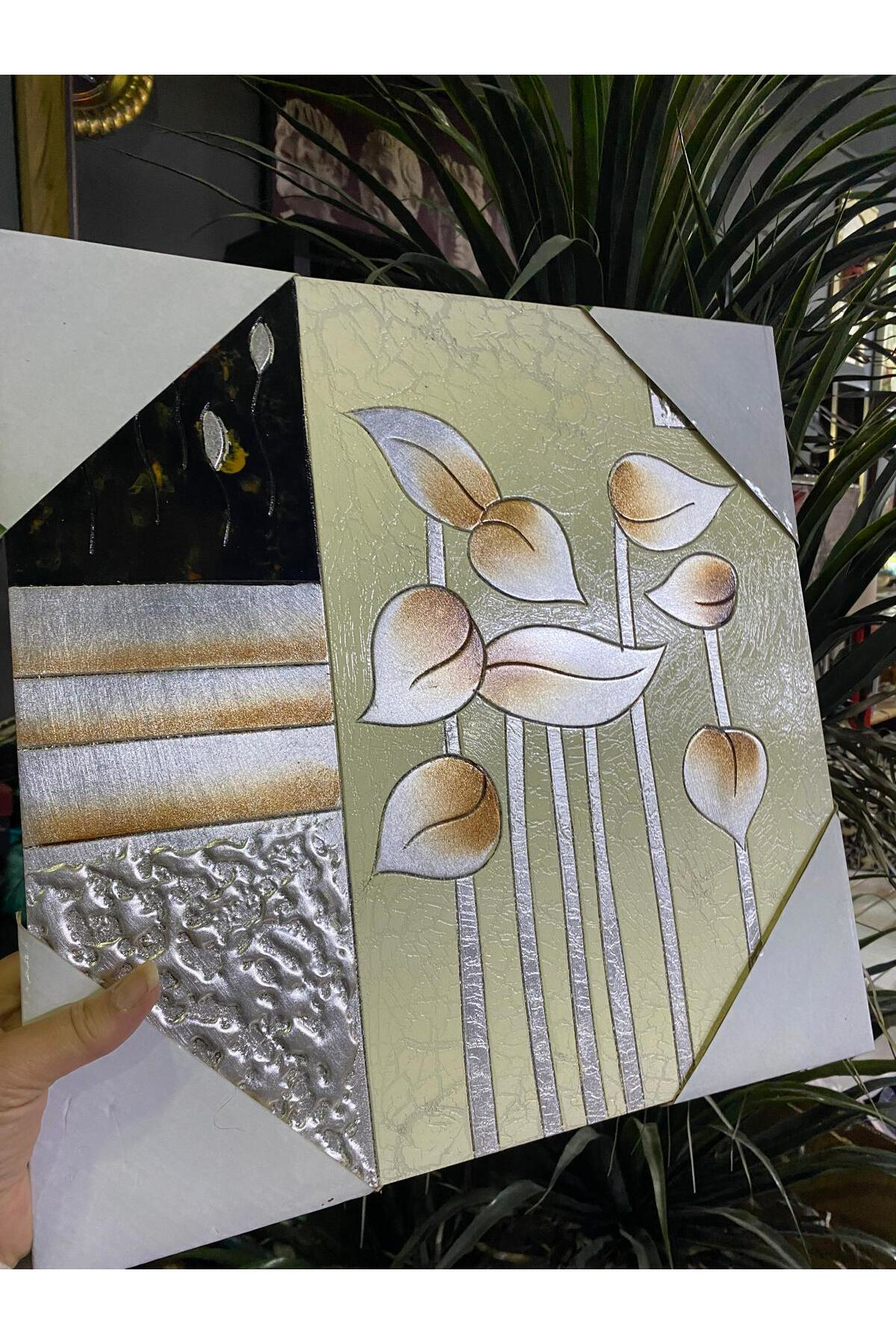 Elif Aksesuar Ahşap Kare Dekoratif Tablo 2